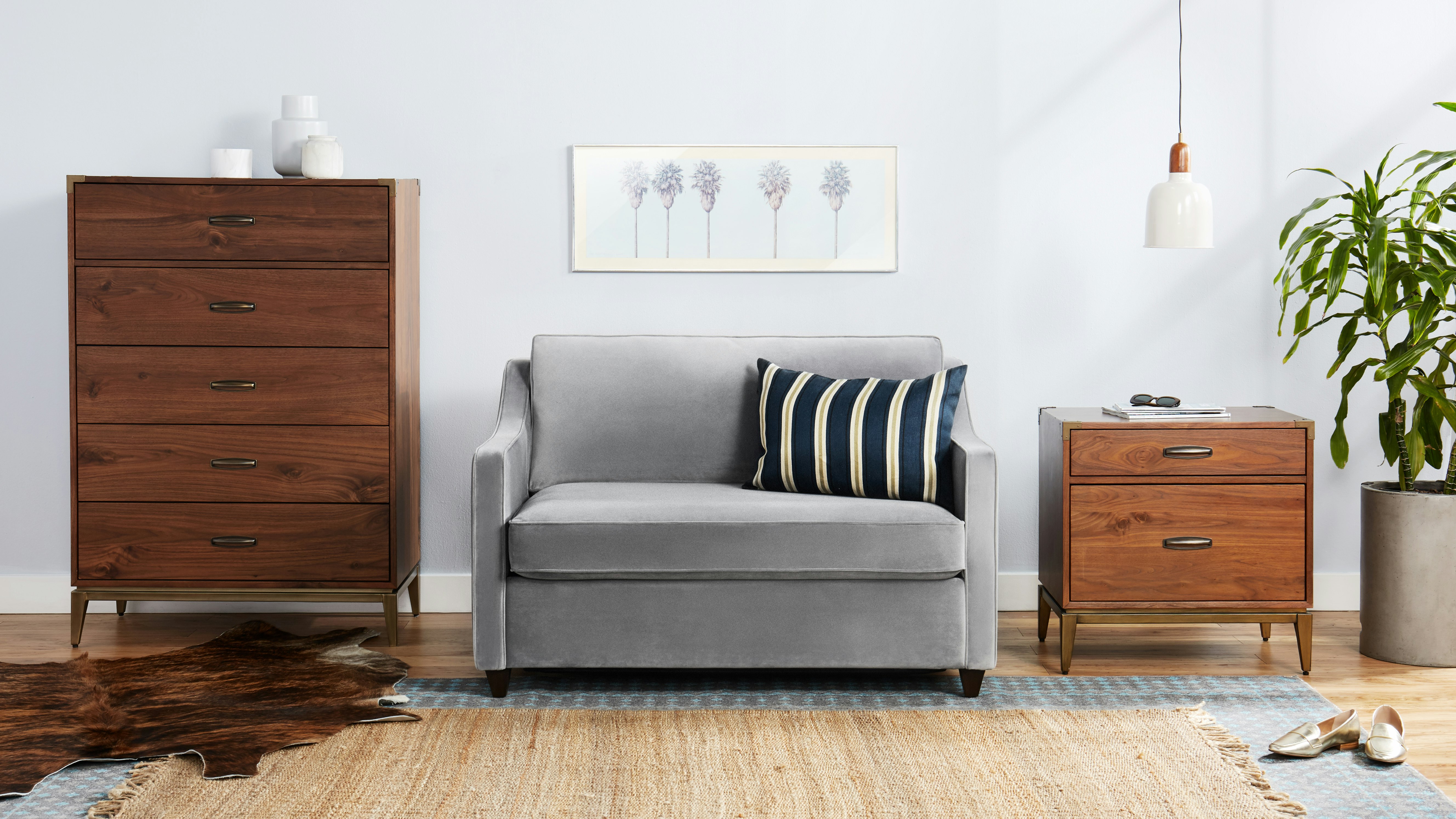 Brooks Twin Sleeper Sofa Royale Ash