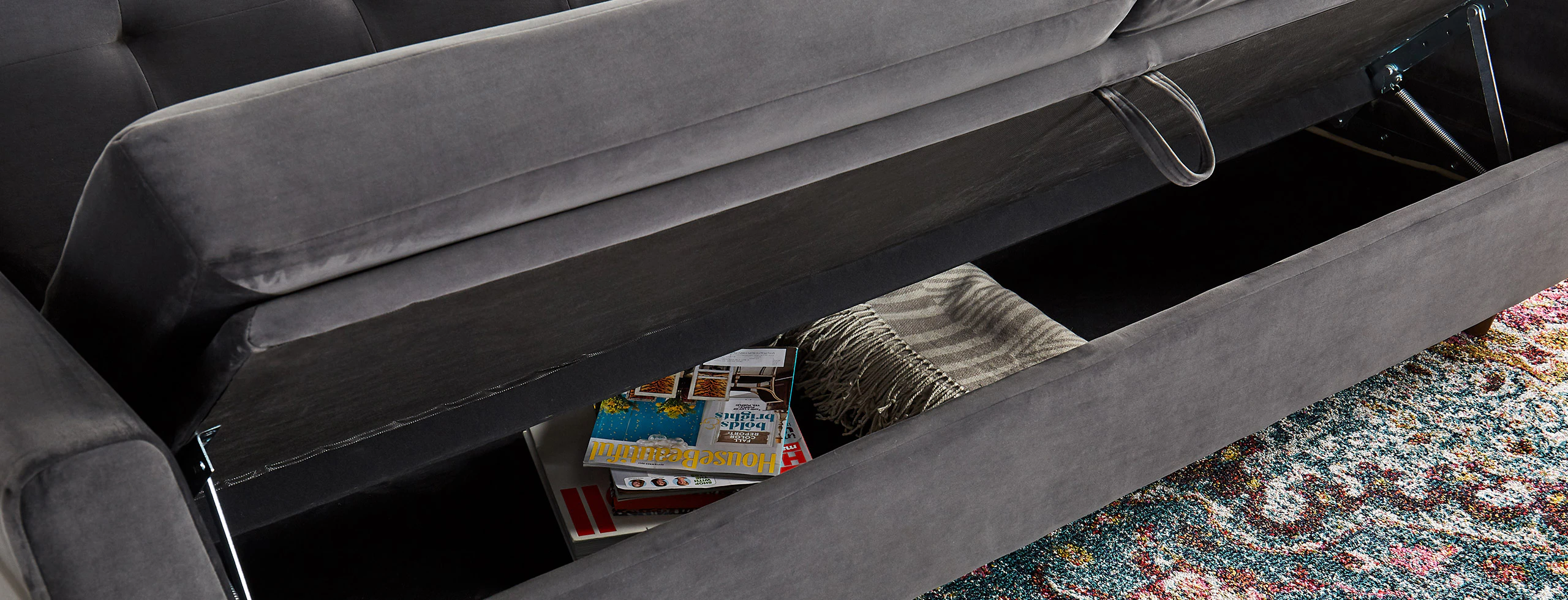 Hughes Storage Sofa Royal Gunmetal