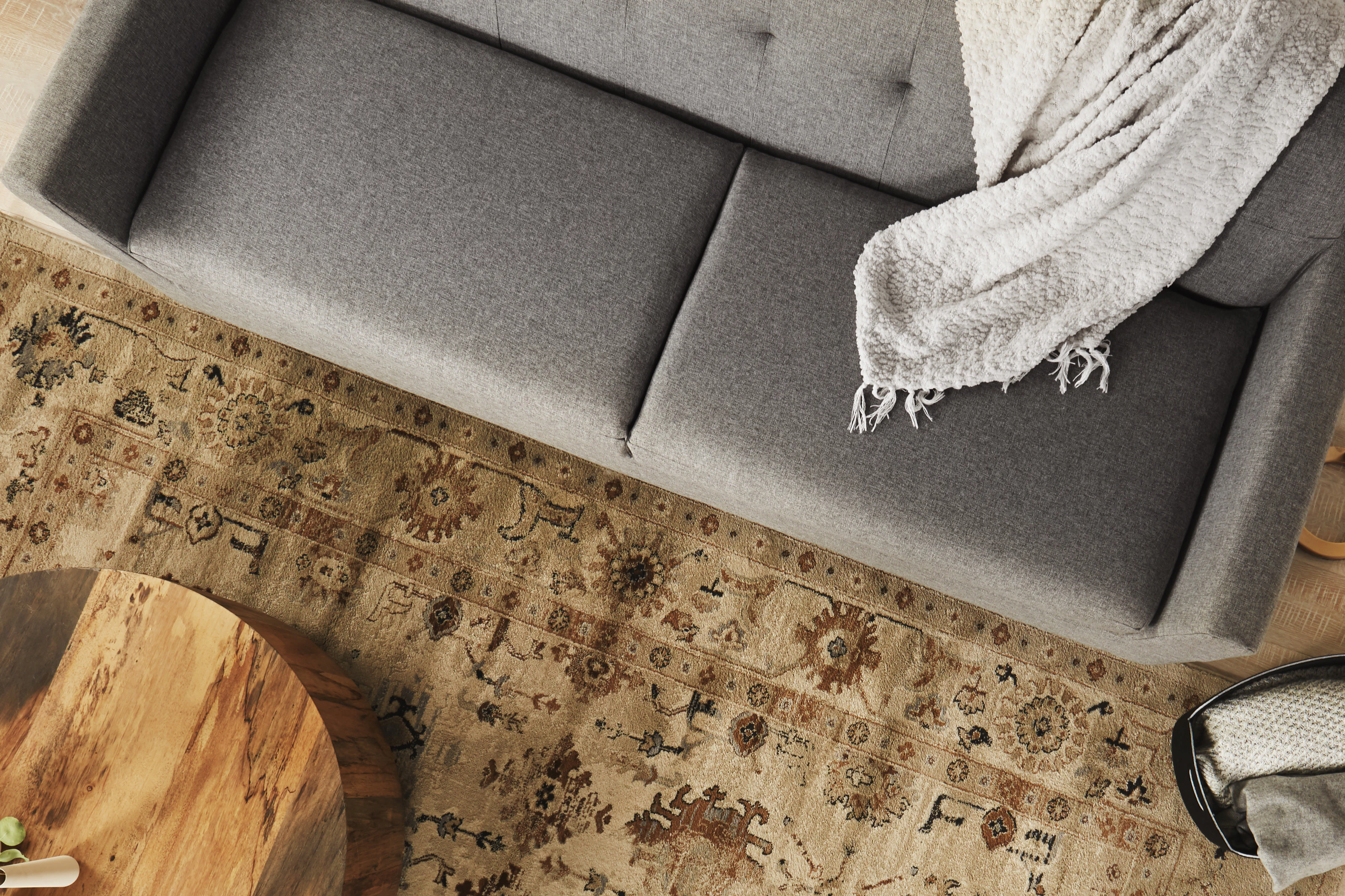 Hughes Storage Sofa Taylor Felt Grey
