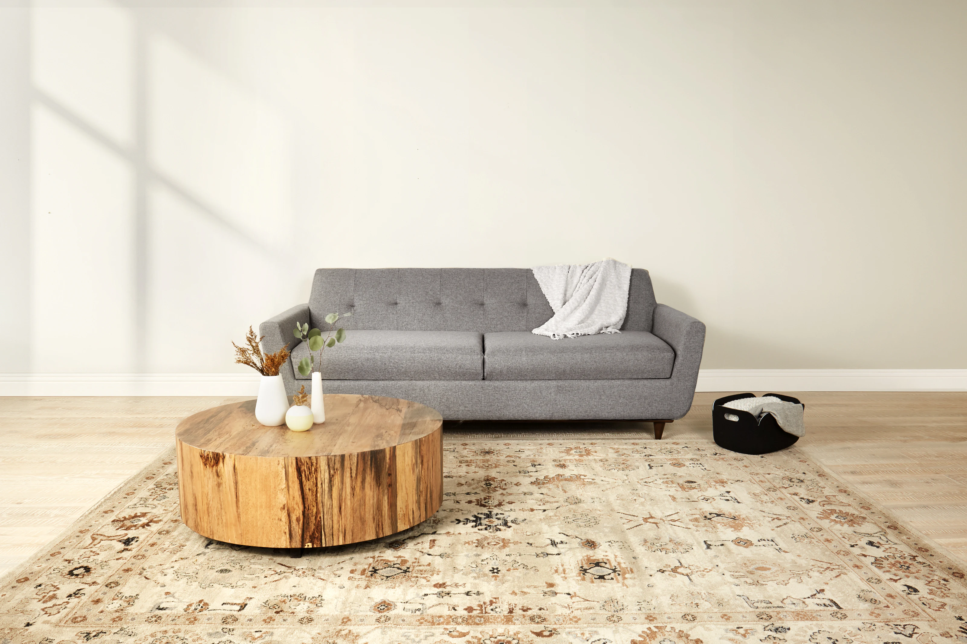 Hughes Storage Sofa Taylor Felt Grey