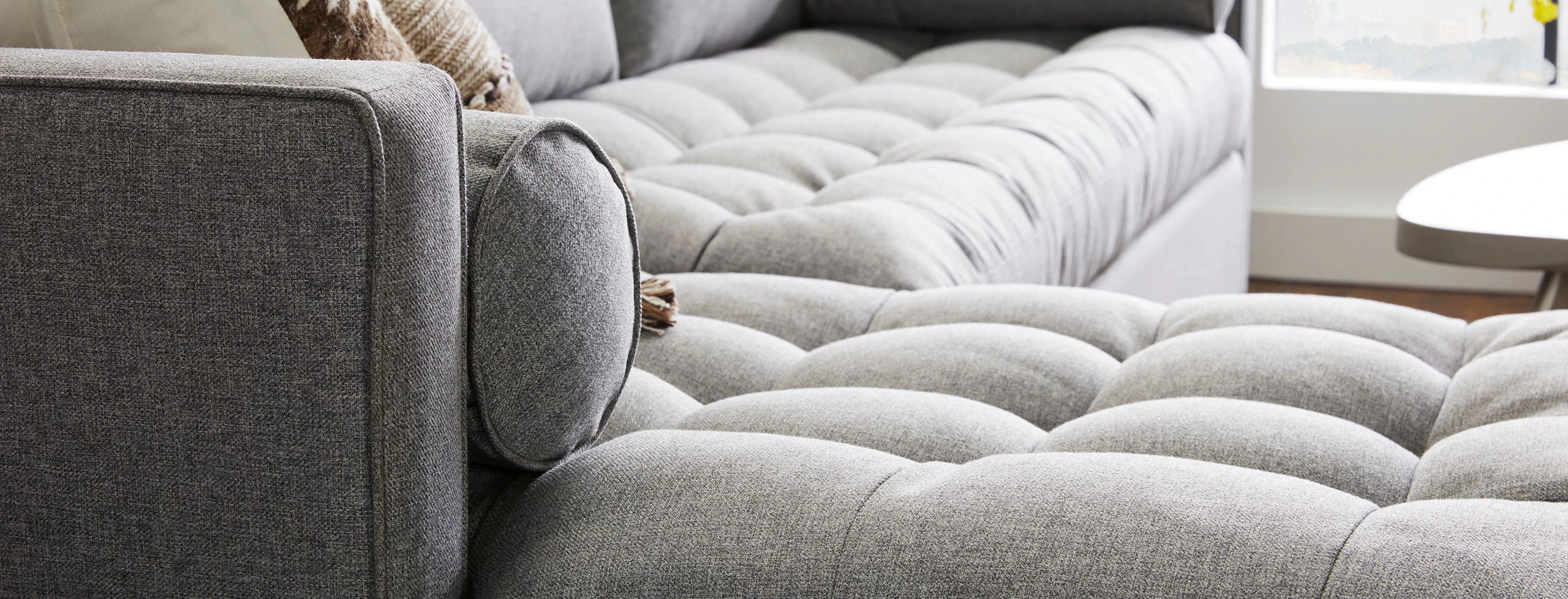 Briar Storage Sectional Taylor Felt Grey Flip