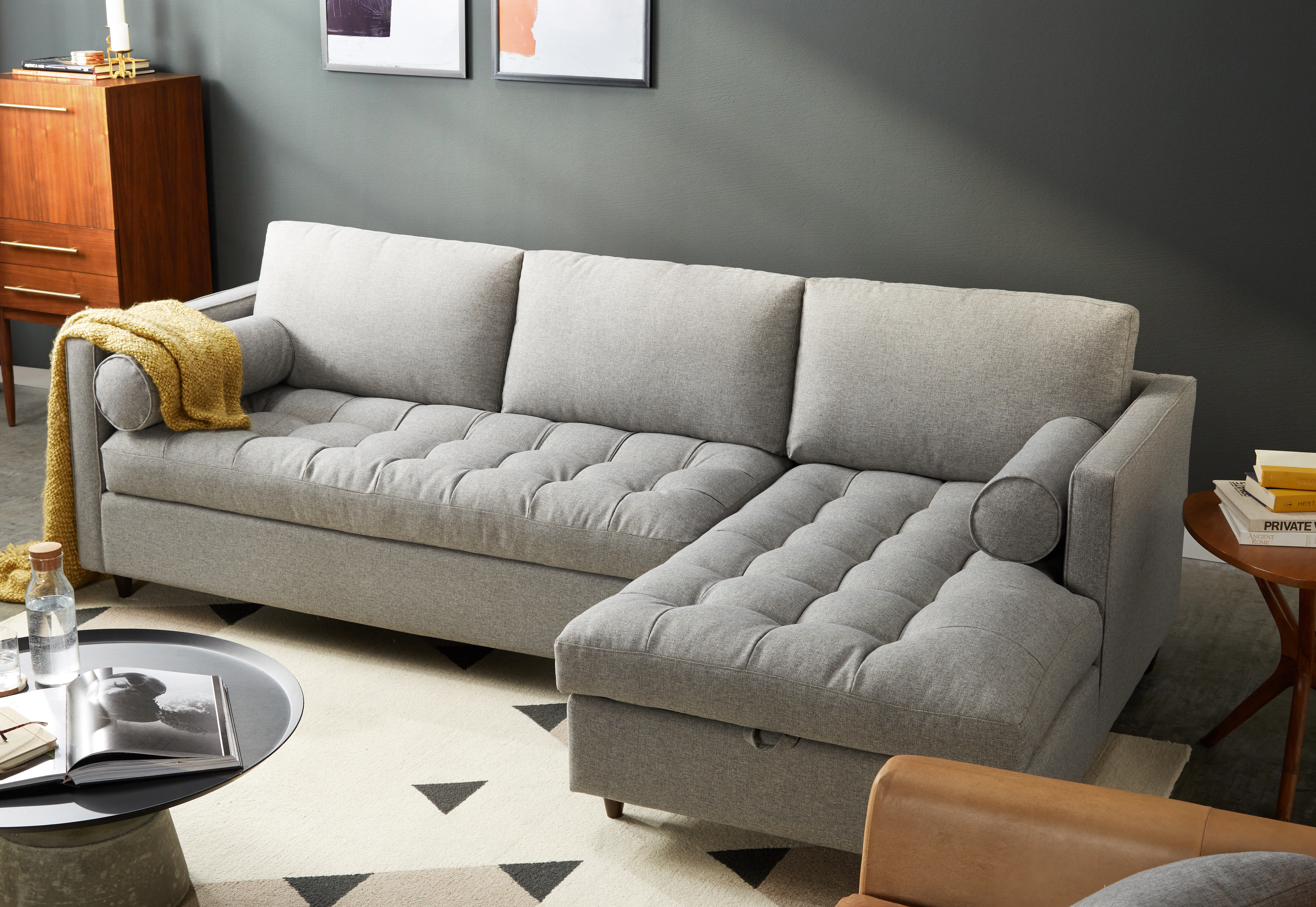 Briar Storage Sectional Taylor Felt Grey