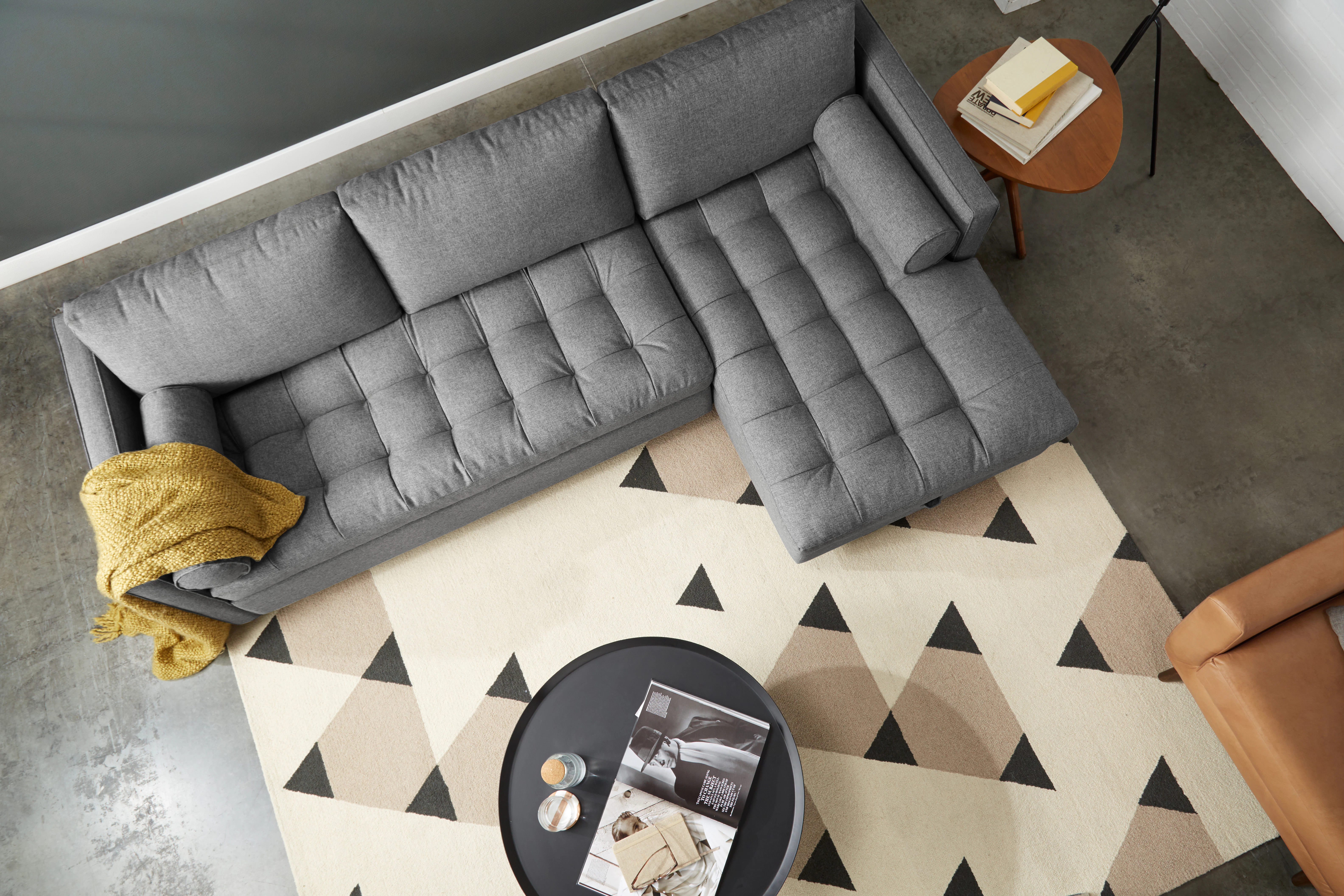 Briar Storage Sectional Taylor Felt Grey