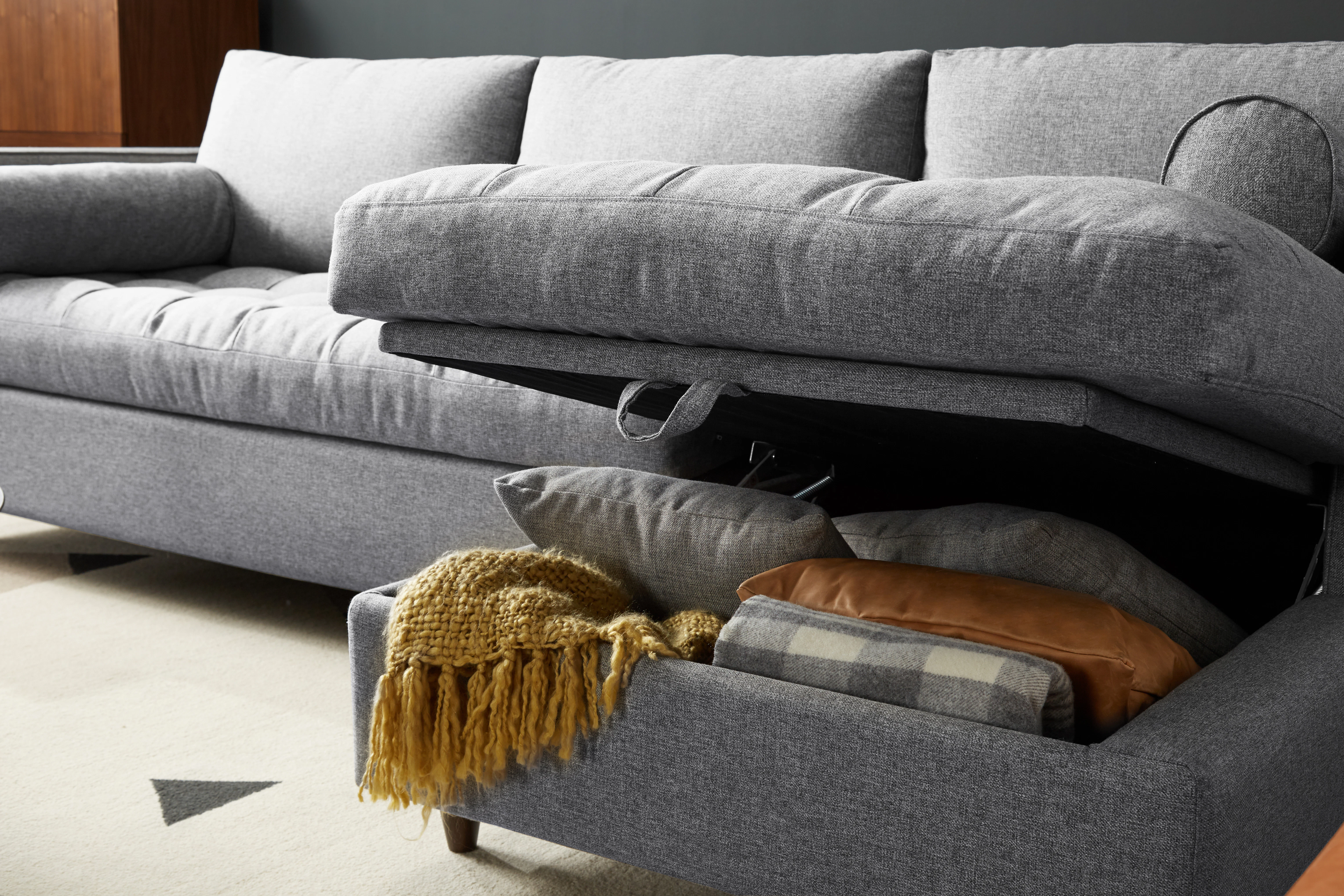 Briar Storage Sectional Taylor Felt Grey