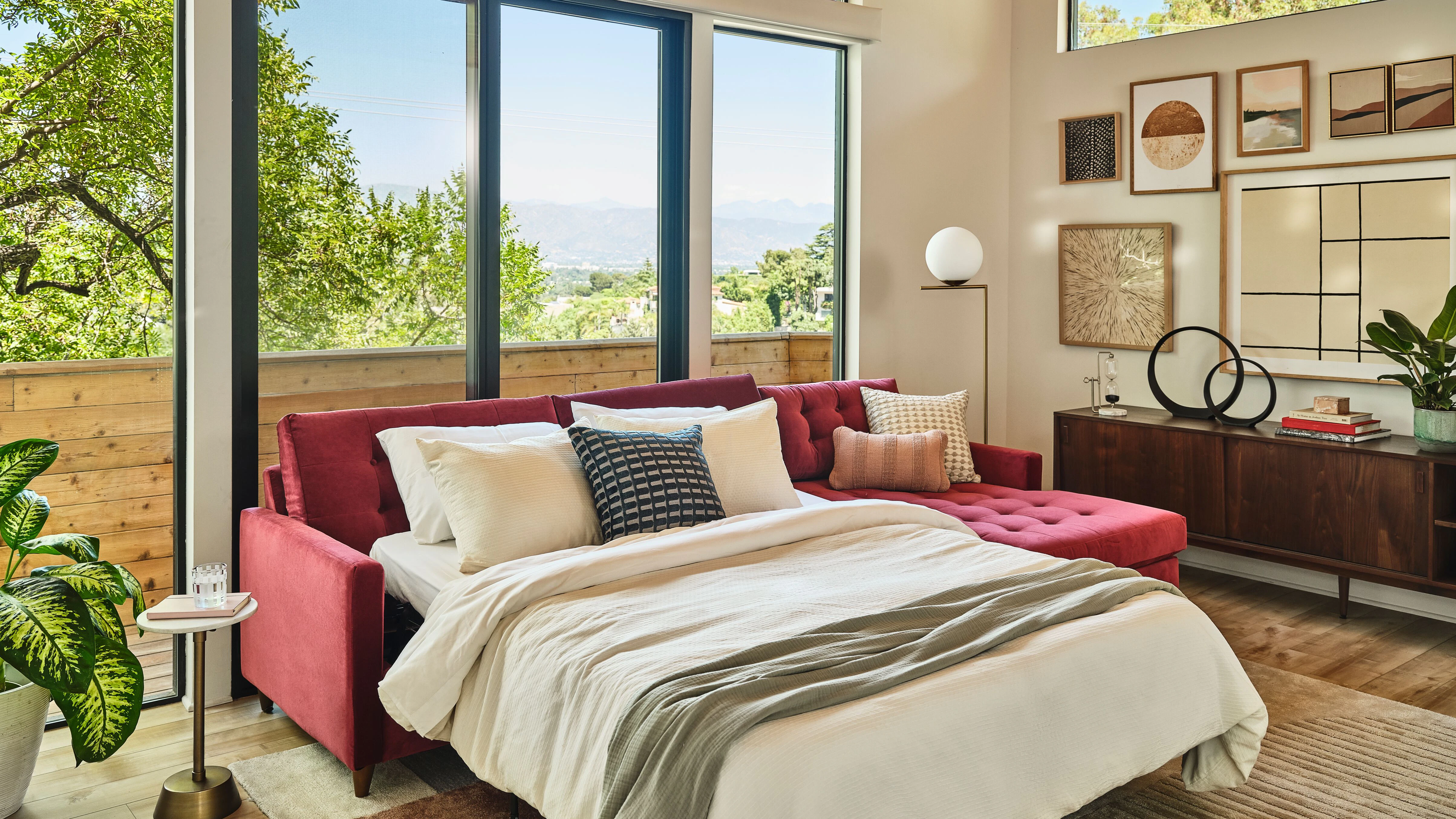 Eliot Sleeper Sectional With Storage Banks Currant