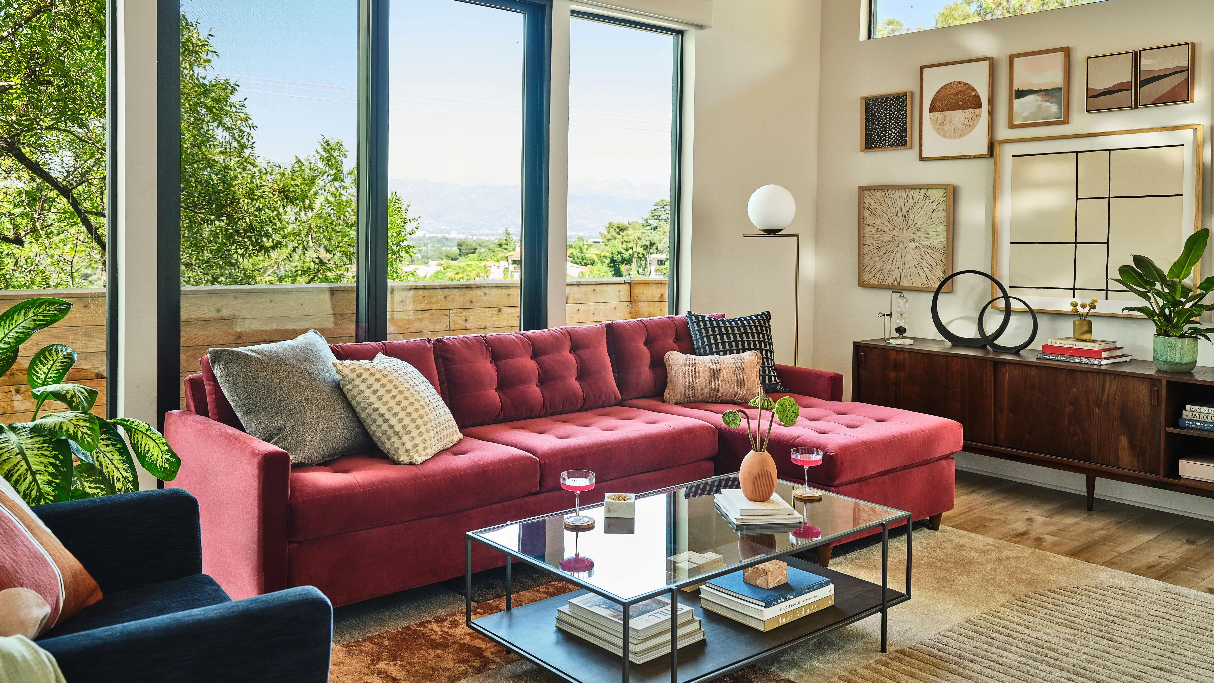 Eliot Sleeper Sectional With Storage Banks Currant