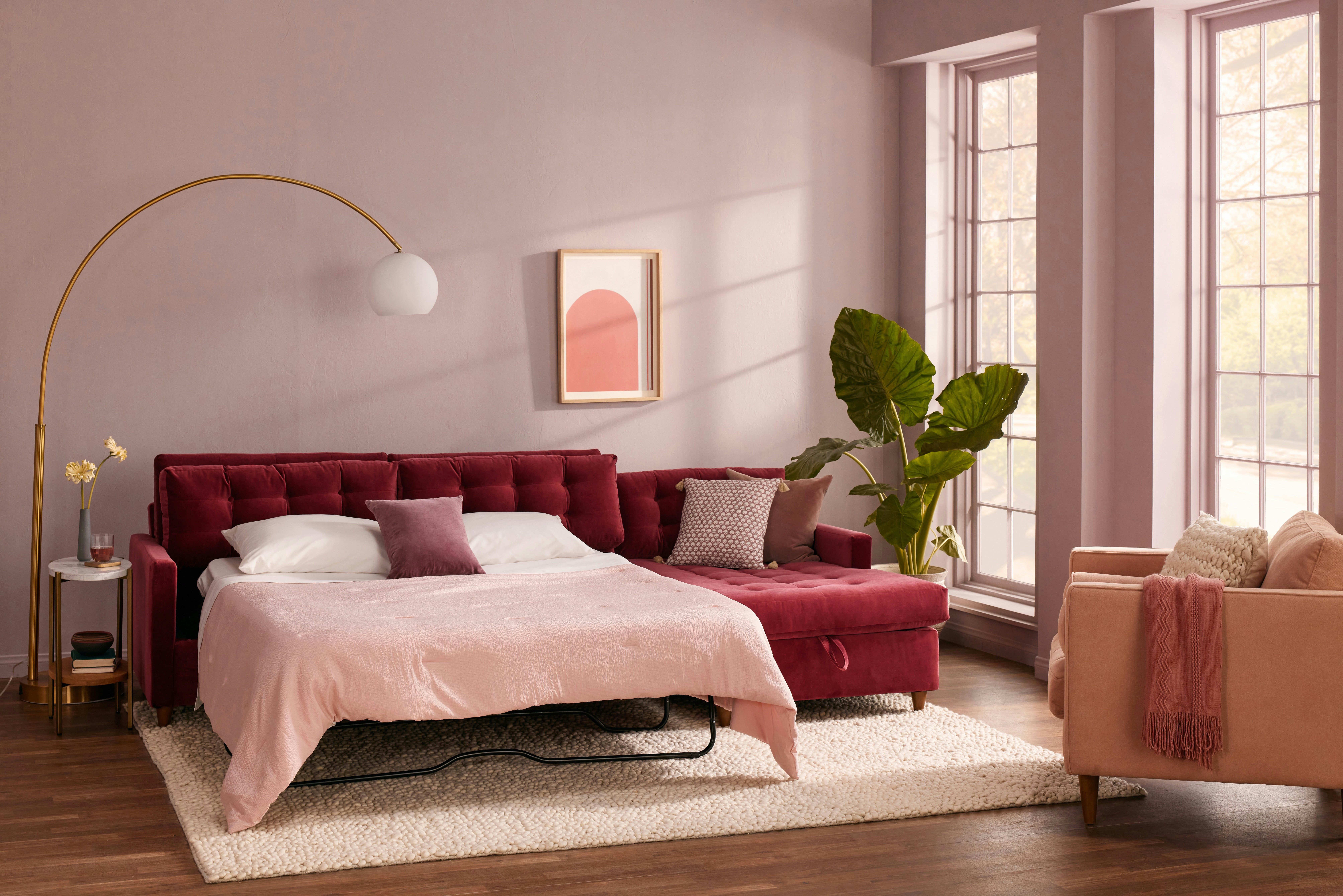 Storage sleeper sectional sofa online