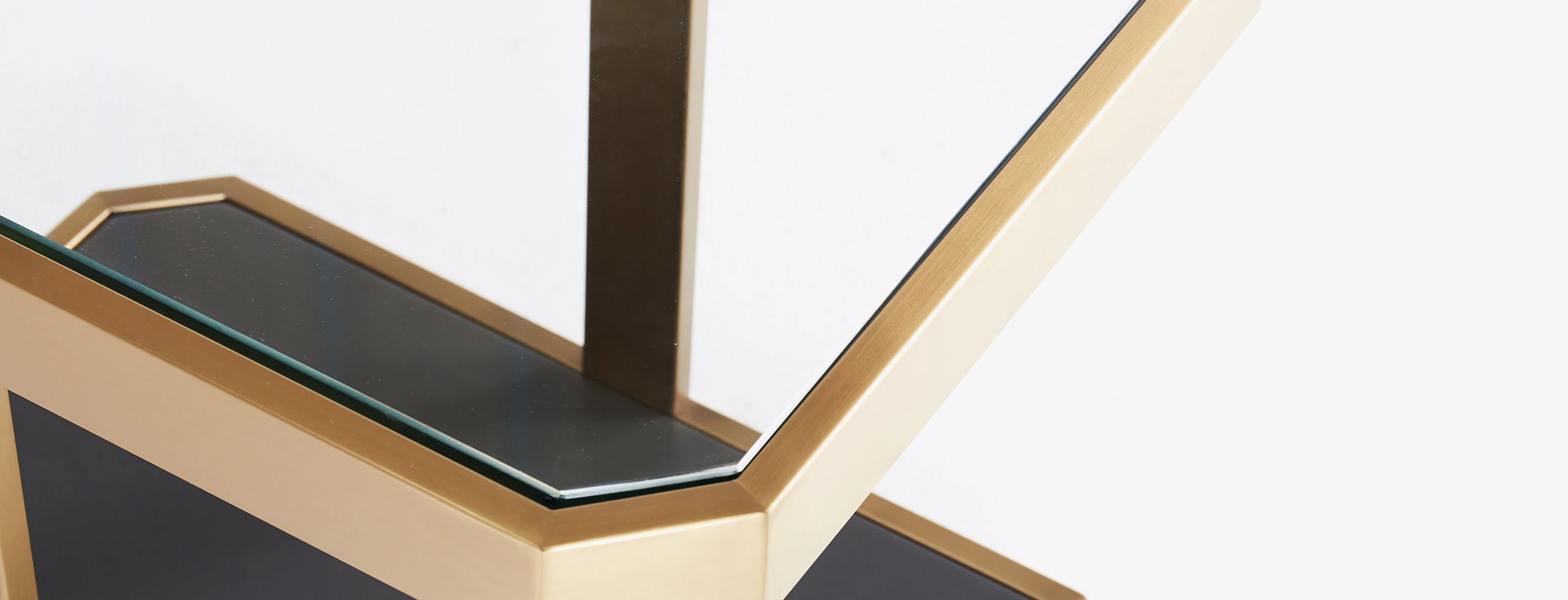 Fay Side Table Clear Yellow Copper