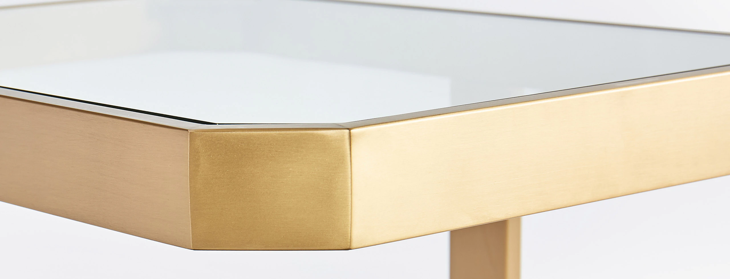 Fay Side Table Clear Yellow Copper