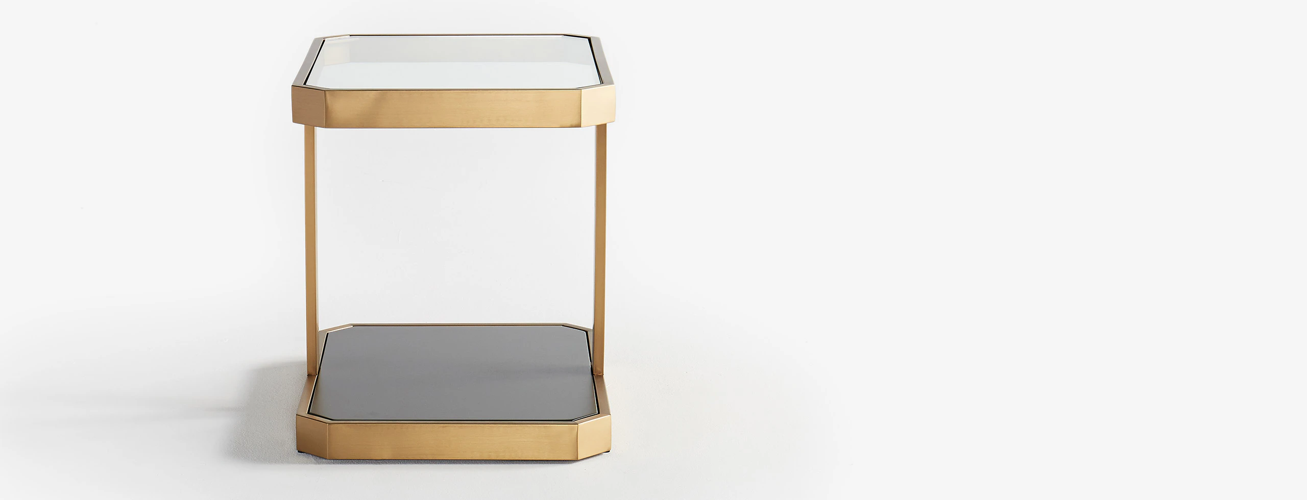 Fay Side Table Clear Yellow Copper