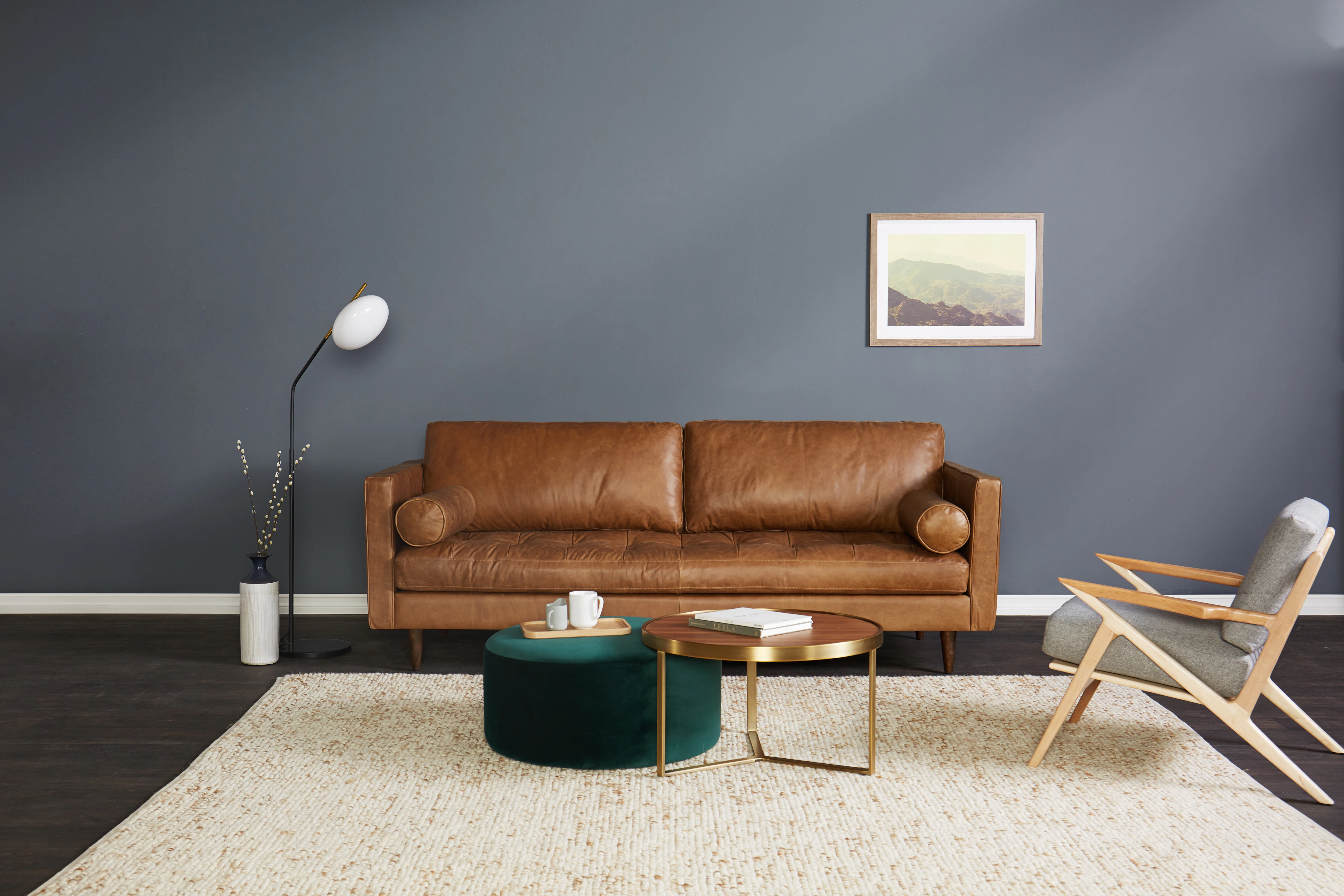 Briar Leather Sofa Santiago Ale