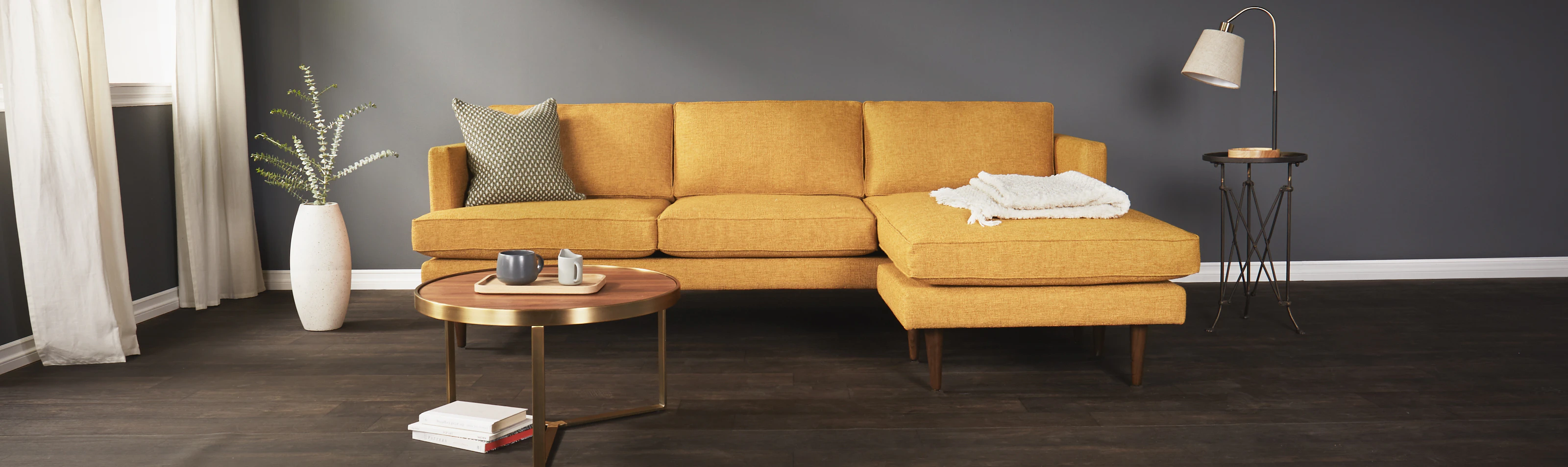Preston Reversible Sectional Cordova Amber