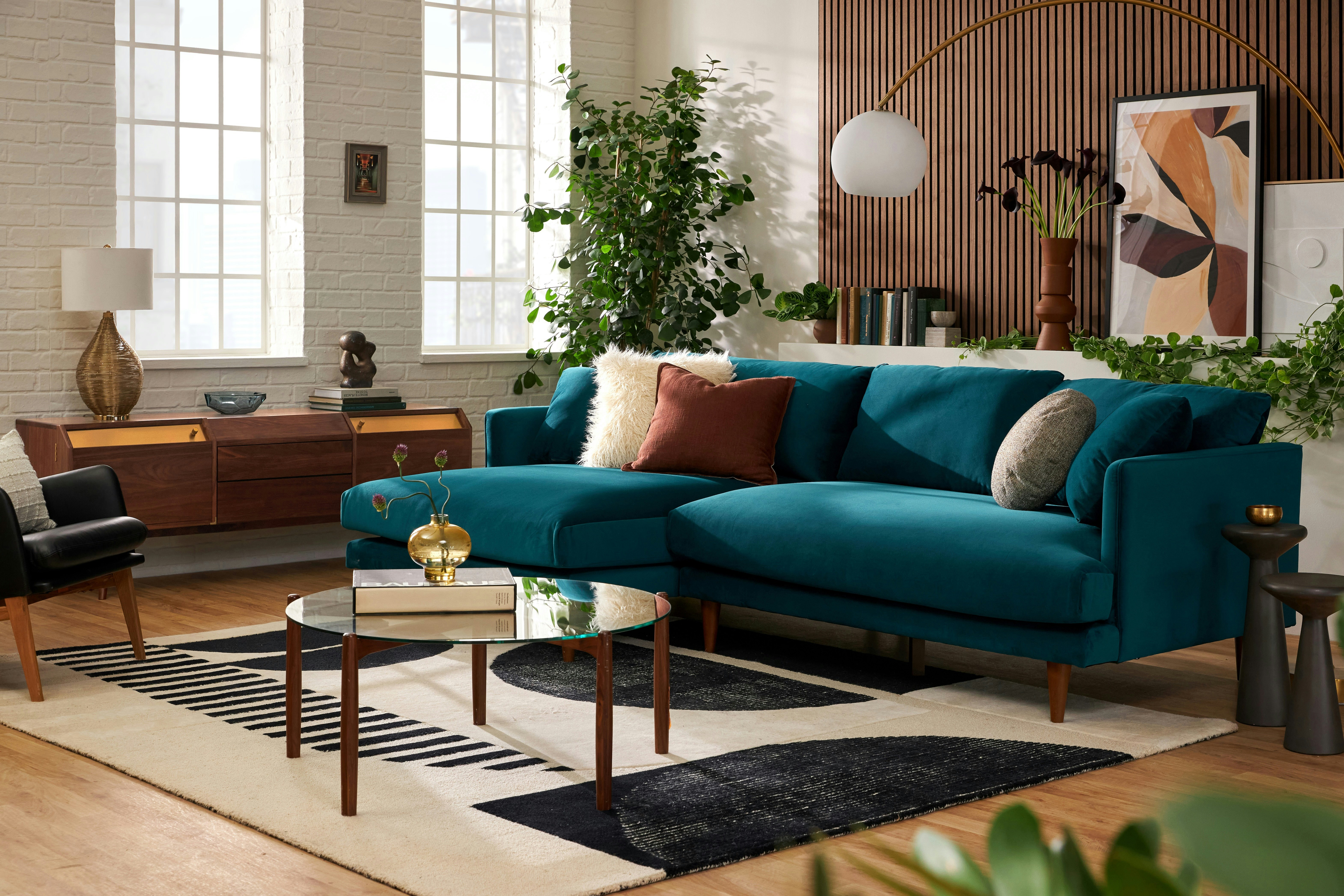 Lewis Sectional Royale Peacock