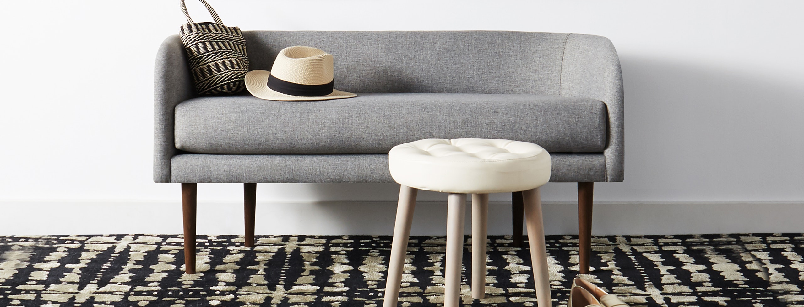 Elsie Bench Taylor Felt Grey