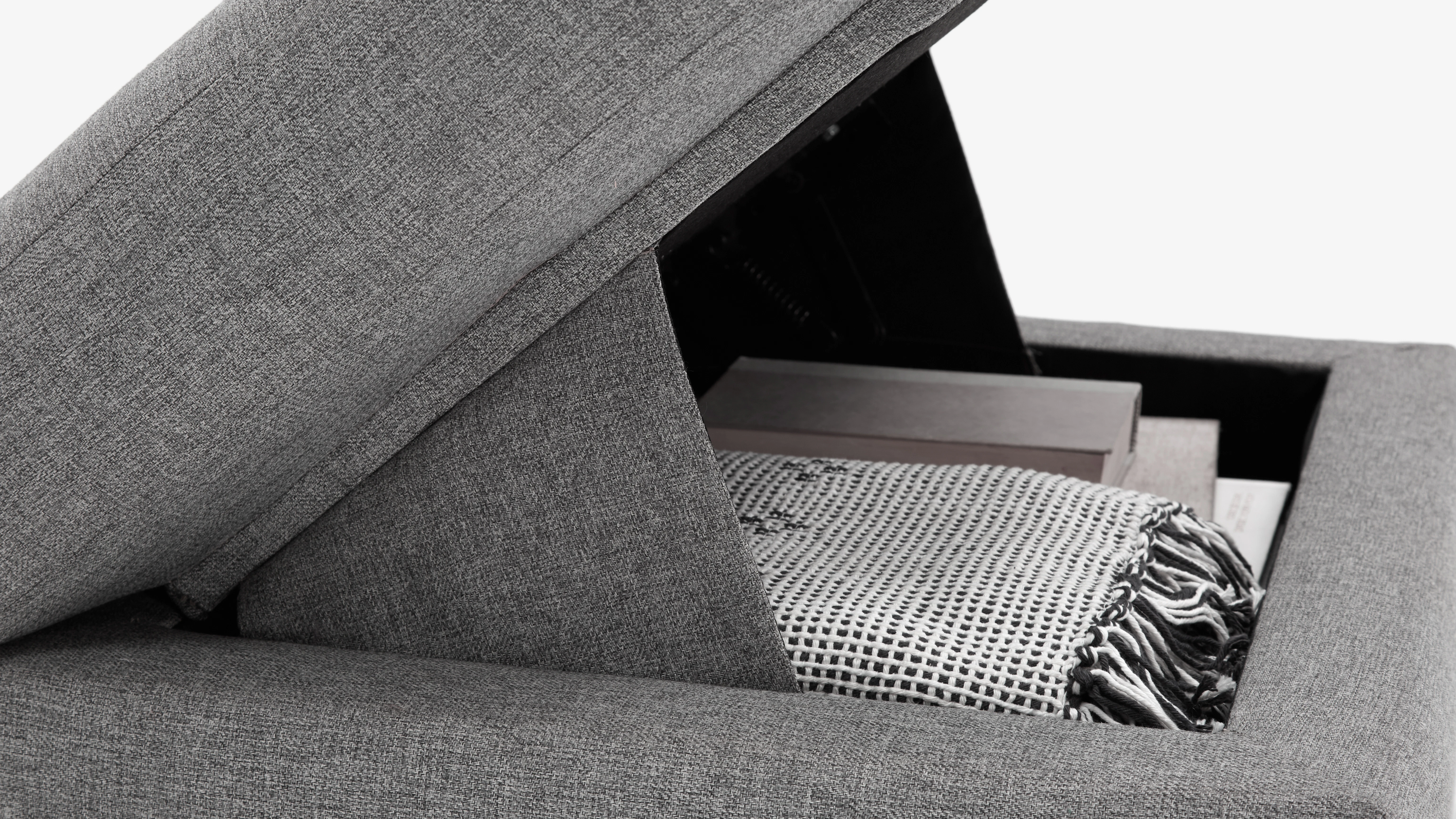 Hopson Storage Ottoman Taylor Felt Grey