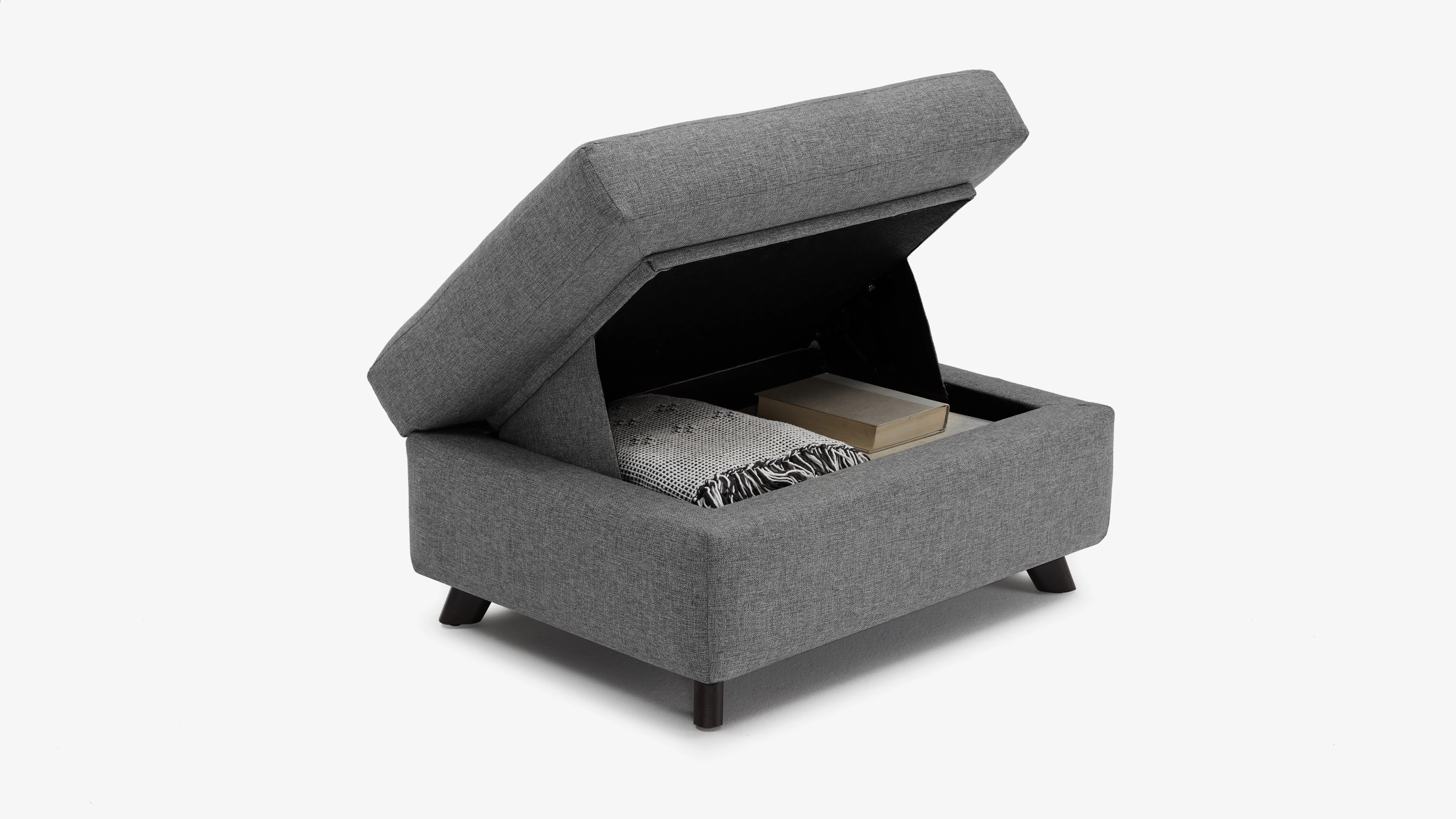 Hopson Storage Ottoman Taylor Felt Grey