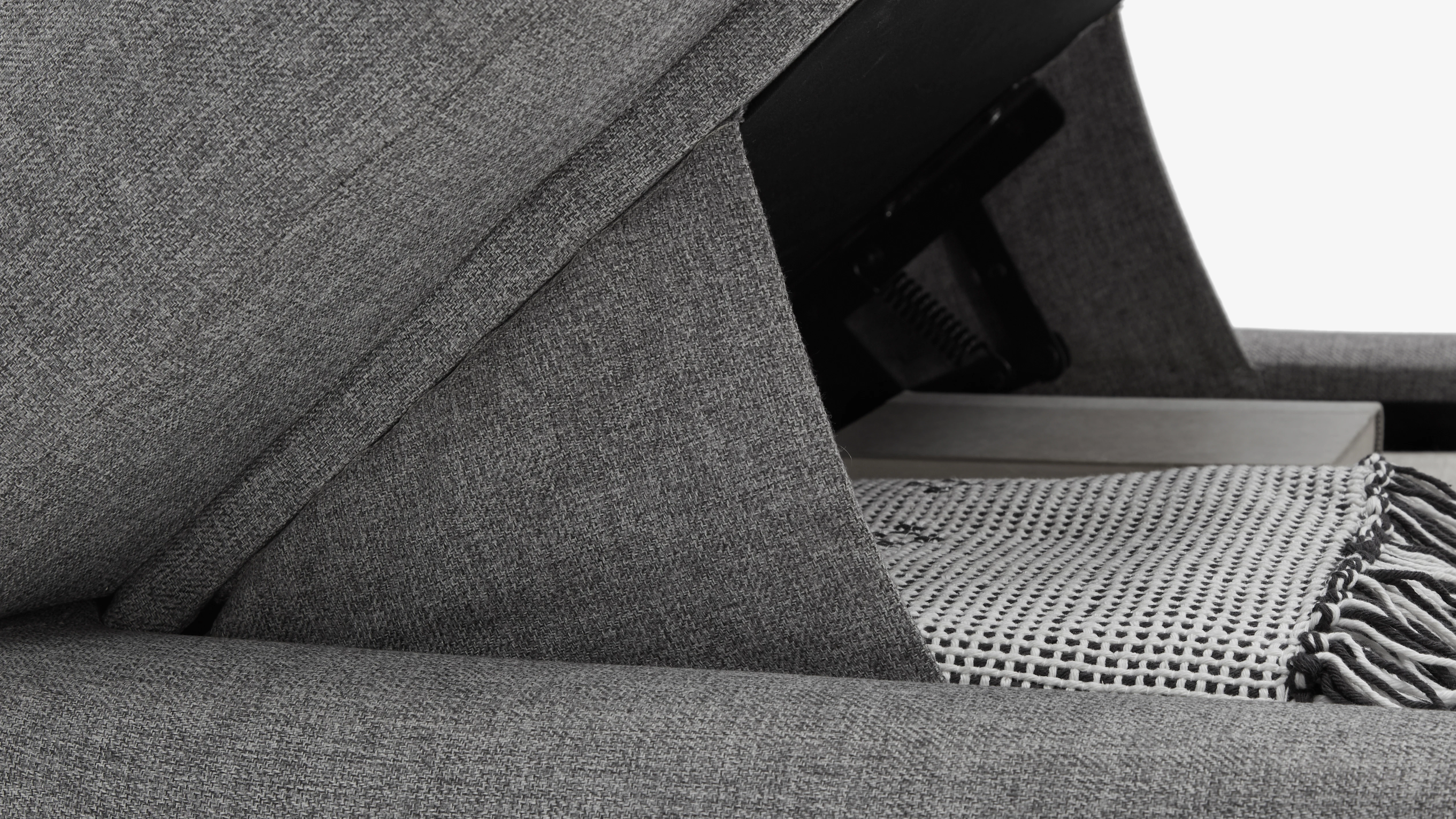 Hughes Storage Ottoman Taylor Felt Grey