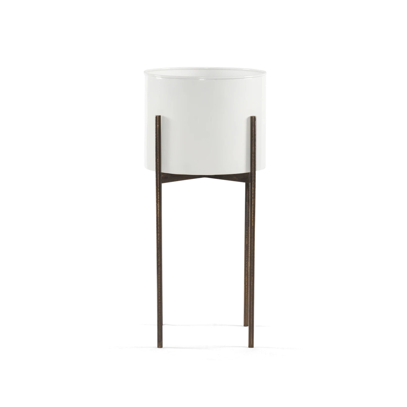 jules tall white planter