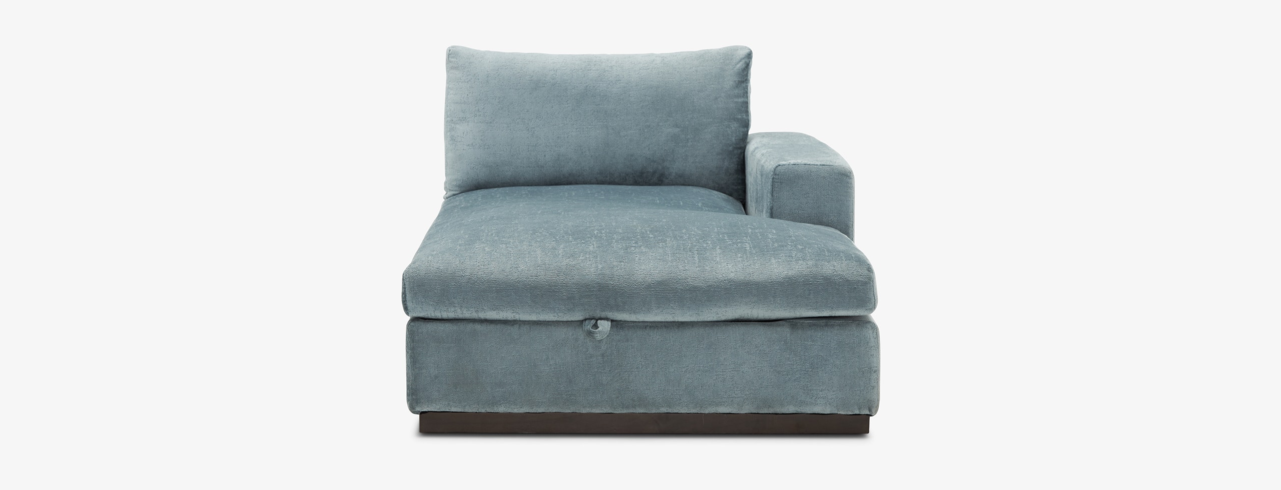Holt Single Arm Storage Chaise Plush Mist