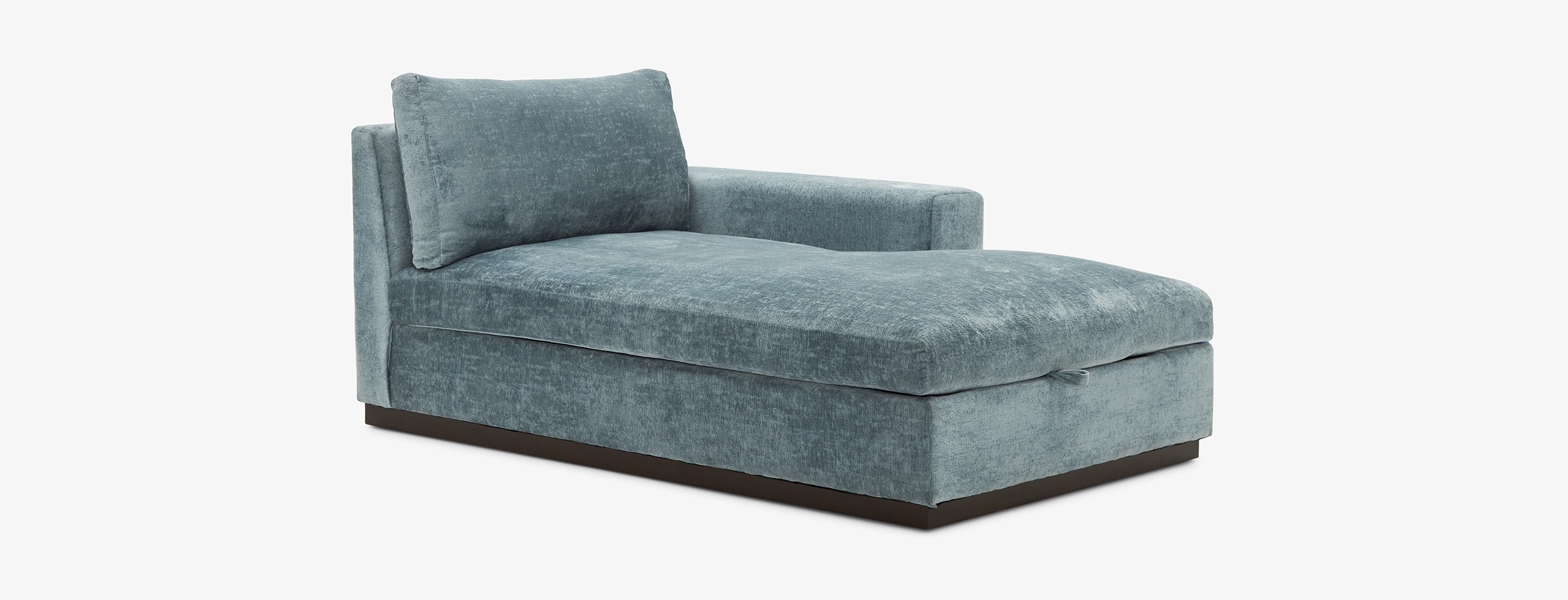 Holt Single Arm Storage Chaise Plush Mist