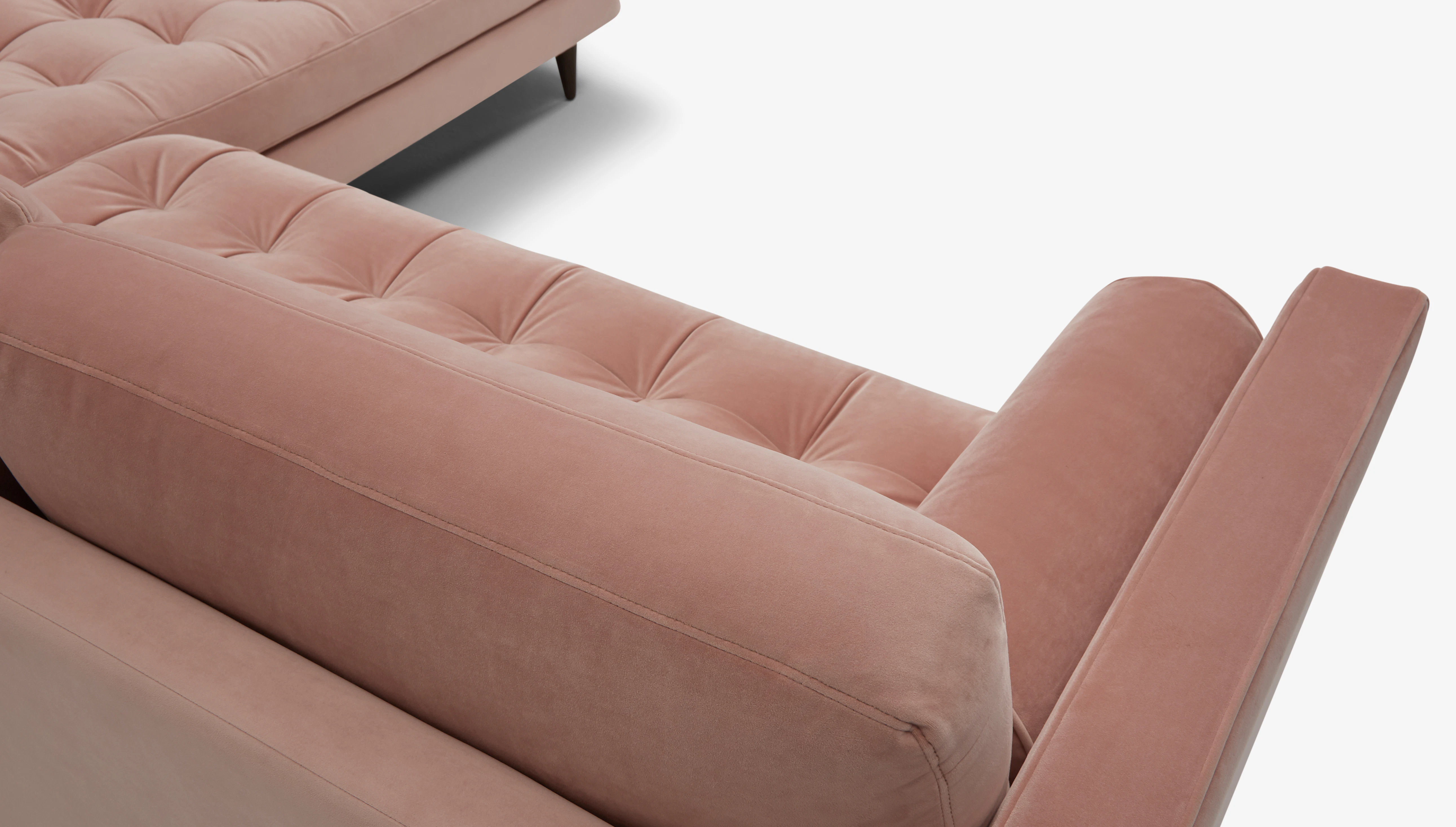 Hero Briar Bumper Sectional Royale Blush
