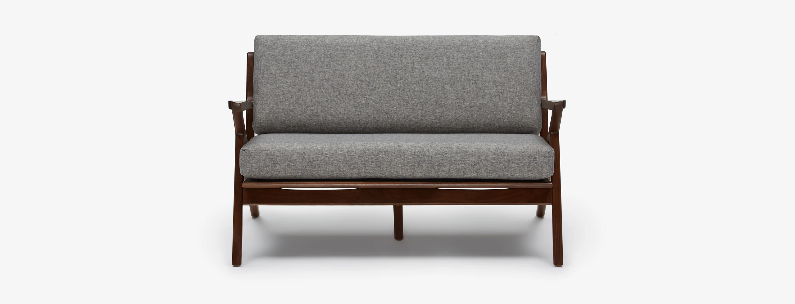 Soto Concave Loveseat Taylor Felt Grey