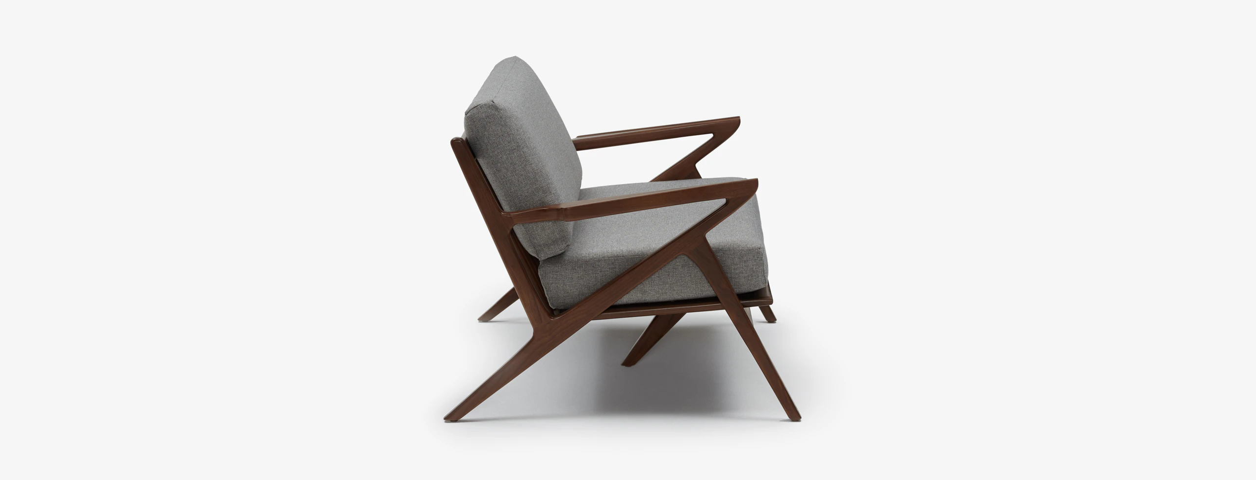 Soto Concave Loveseat Taylor Felt Grey