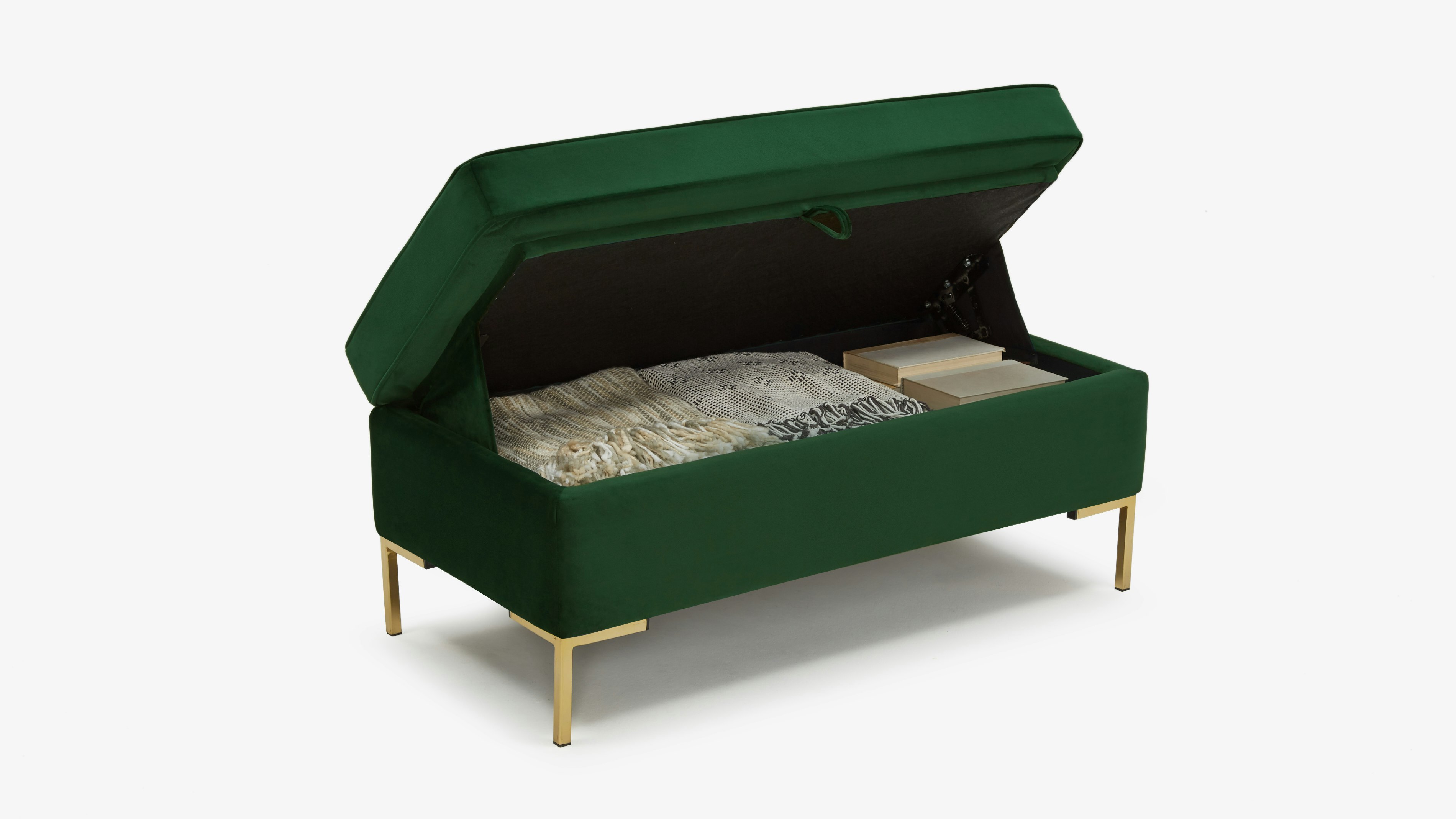 Dee Bench With Storage Royale Evergreen