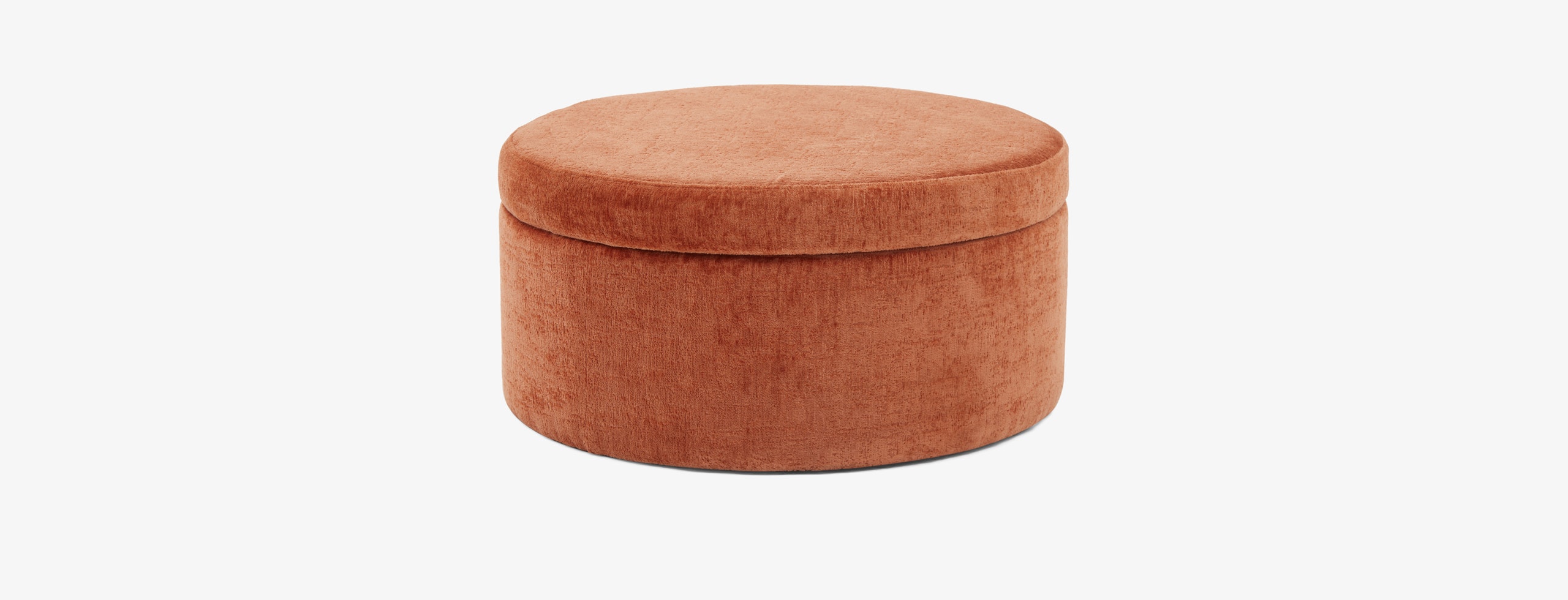 Quinn Large Storage Ottoman Plush Terra Rose
