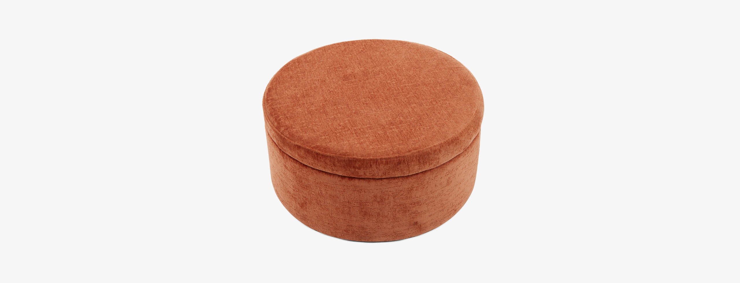 Quinn Large Storage Ottoman Plush Terra Rose