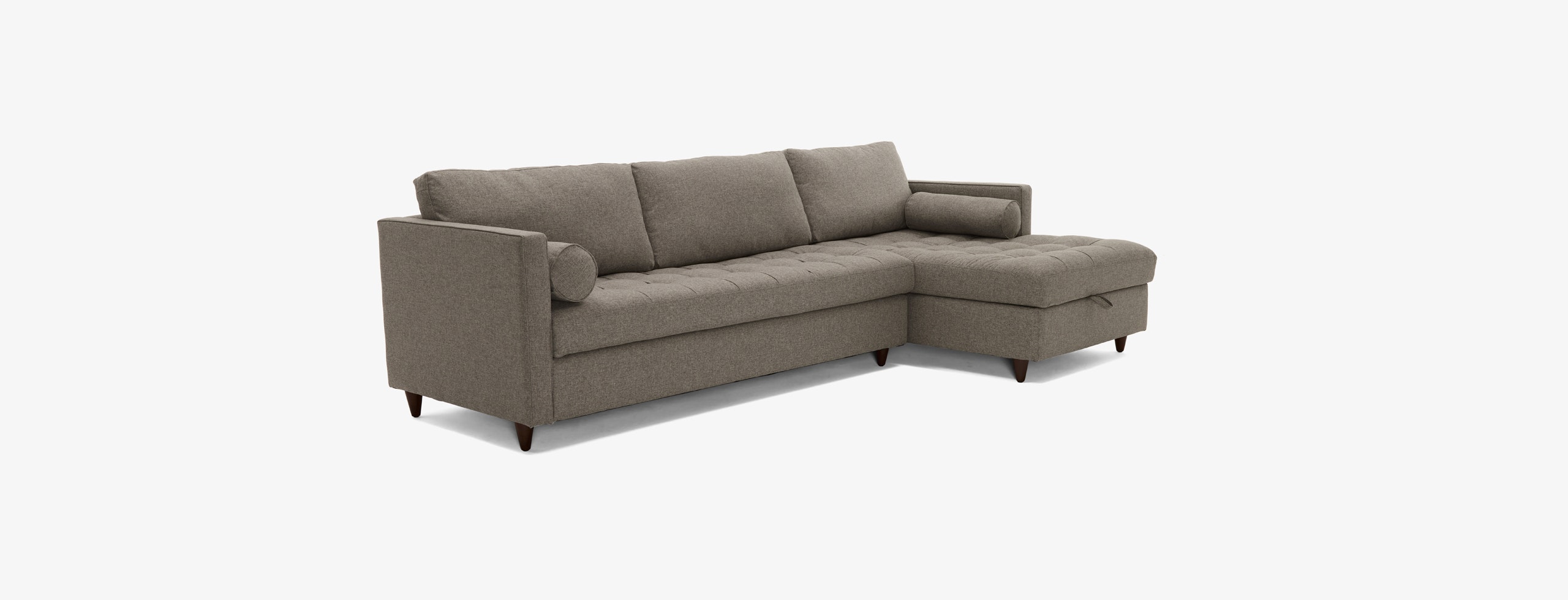 Briar Sleeper Storage Sectional Taylor Felt Gray