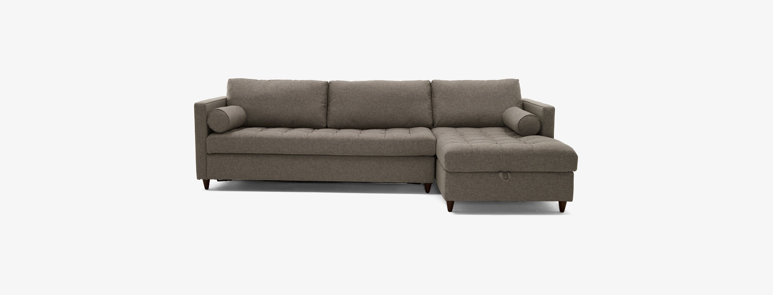 Briar Sleeper Storage Sectional Taylor Felt Gray
