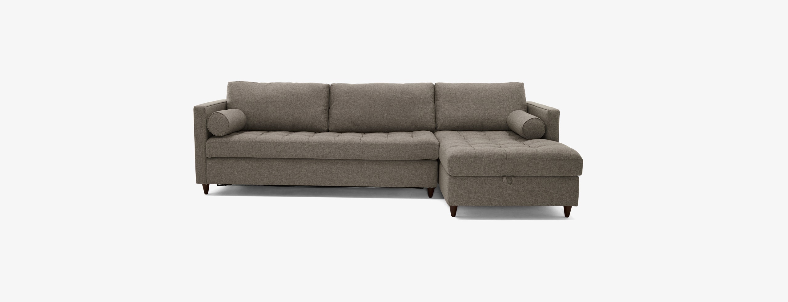 Briar Sleeper Storage Sectional Taylor Felt Gray