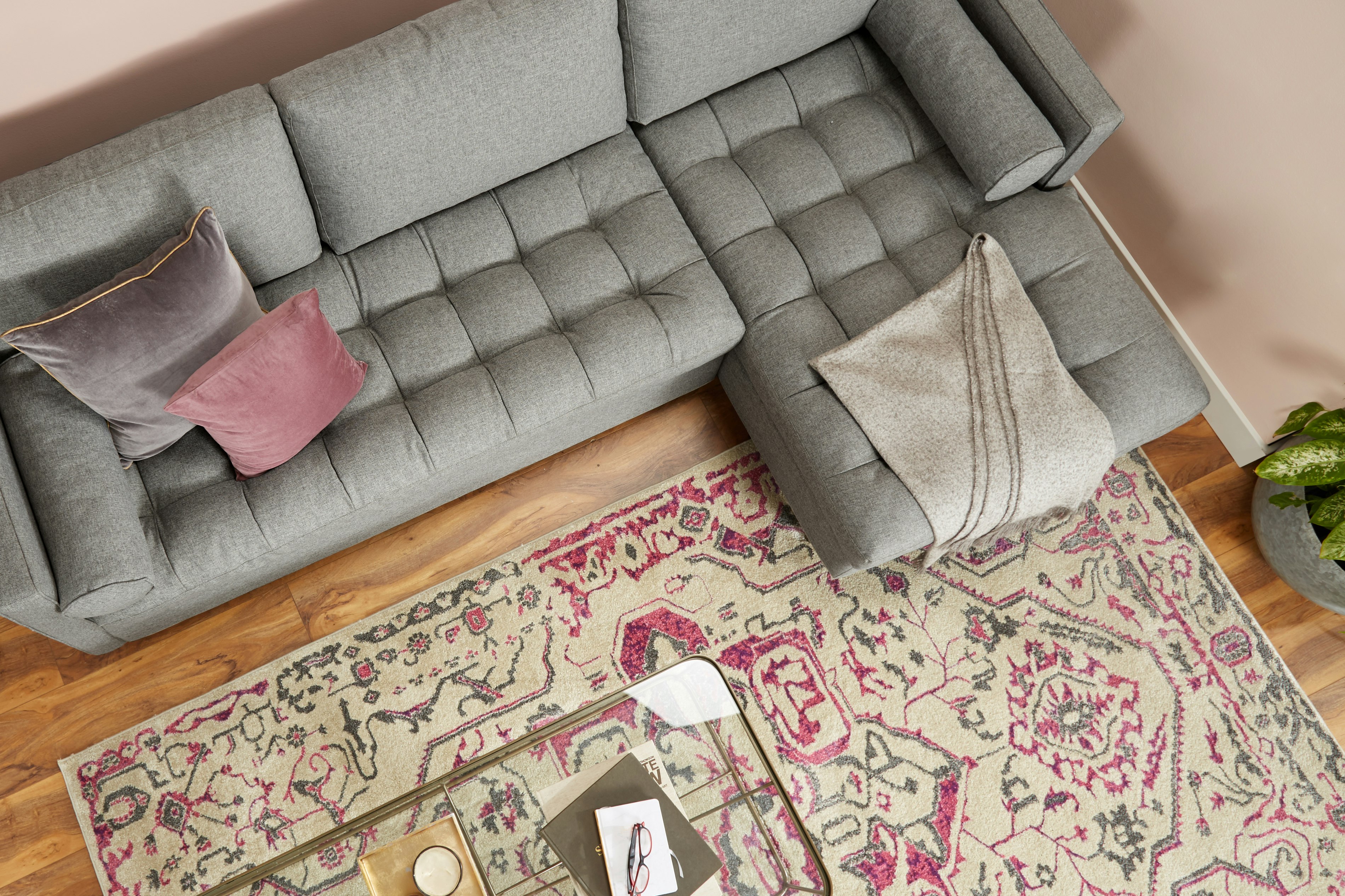 Briar Sleeper Storage Sectional Taylor Felt Grey