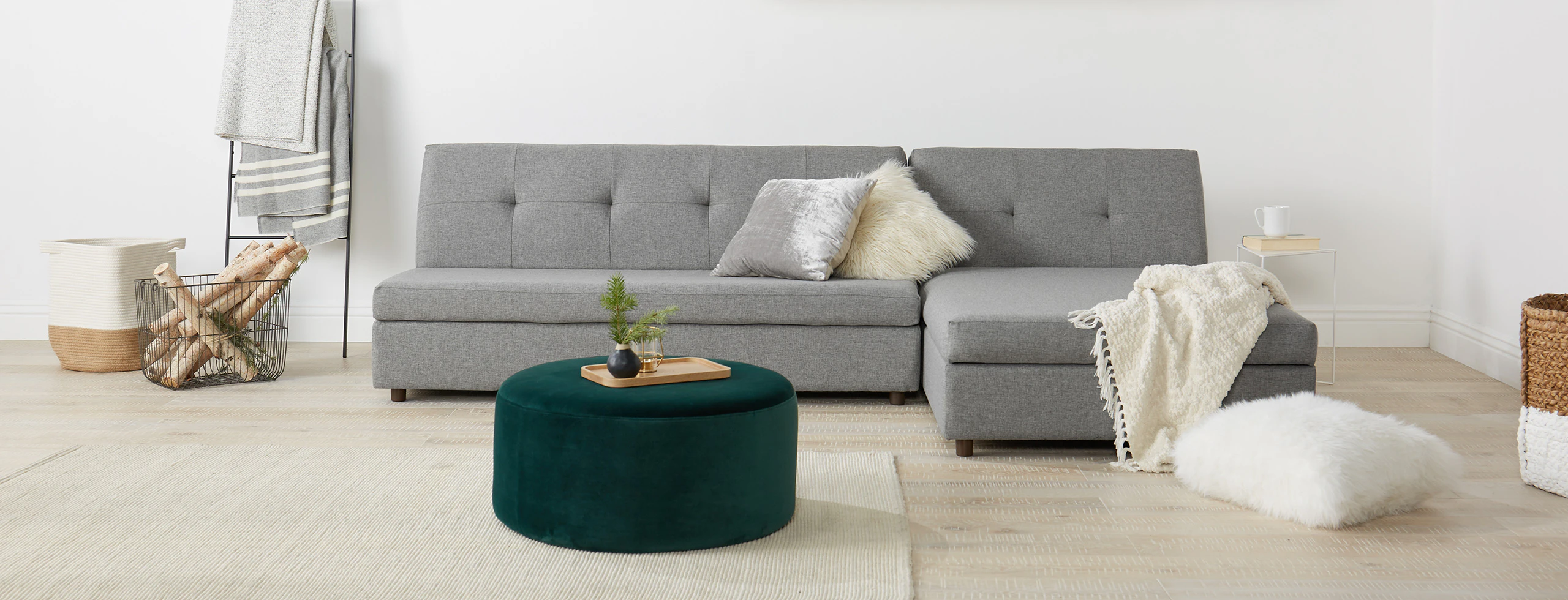 Carson Piece Sectional Taylor Felt Grey