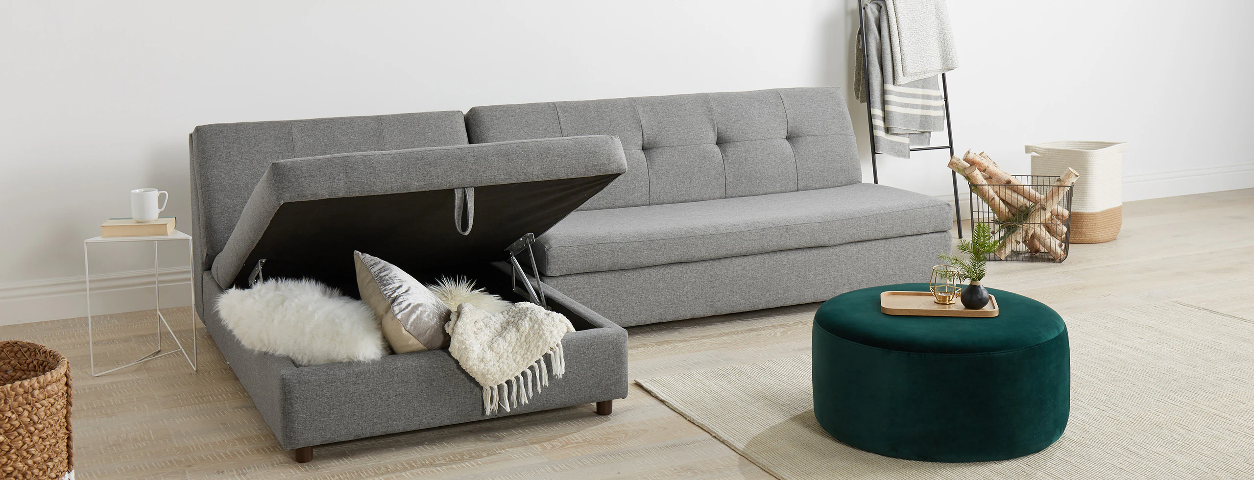 Carson Piece Sectional Taylor Felt Grey