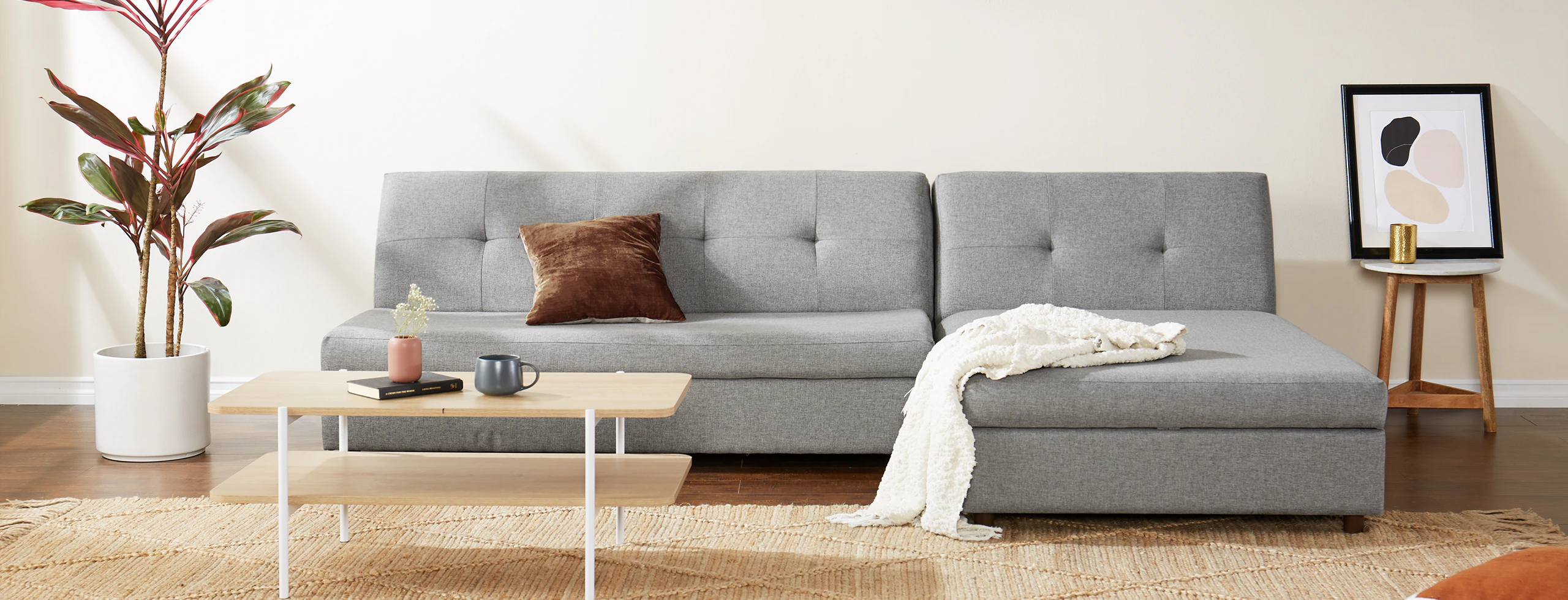 Carson 2pc Sectional Taylor Felt Grey