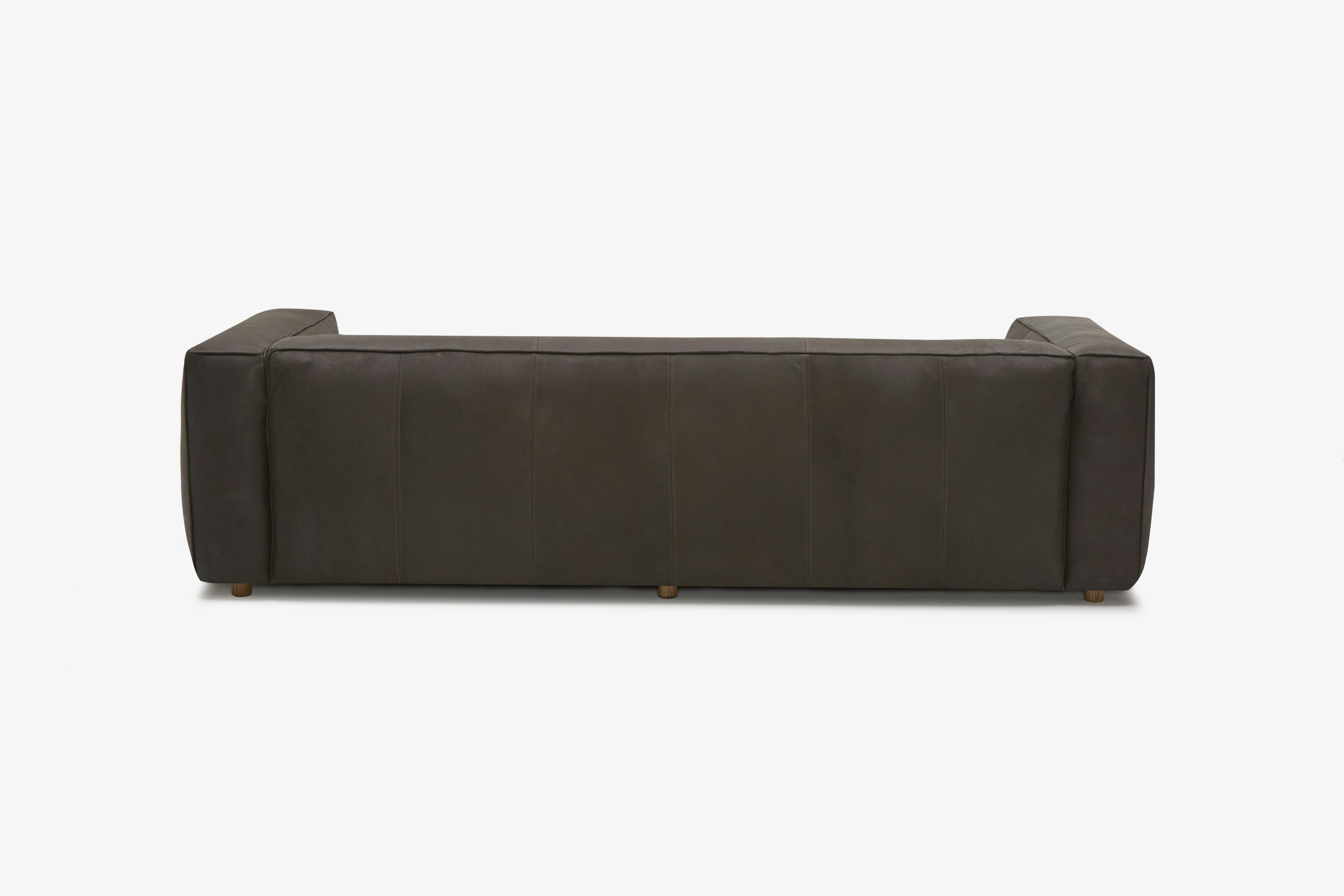 Jaxon Leather Sofa Toledo Graphite