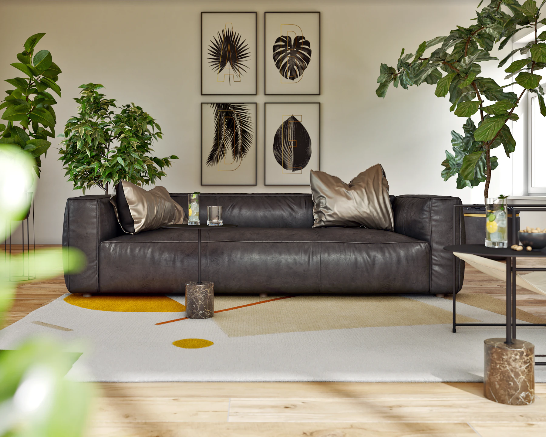 Jaxon Leather Sofa