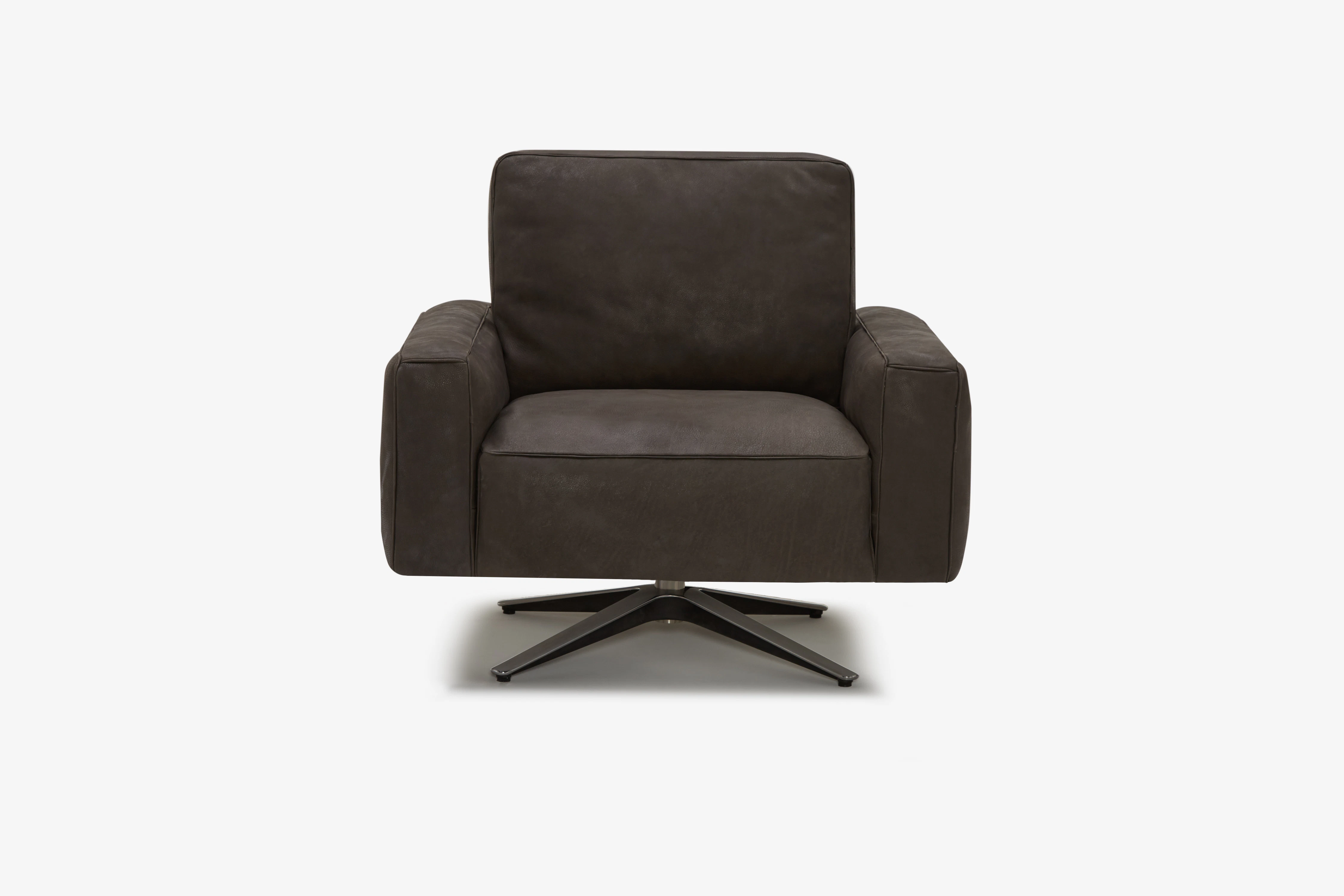 Nova Leather Swivel Chair Toledo Graphite