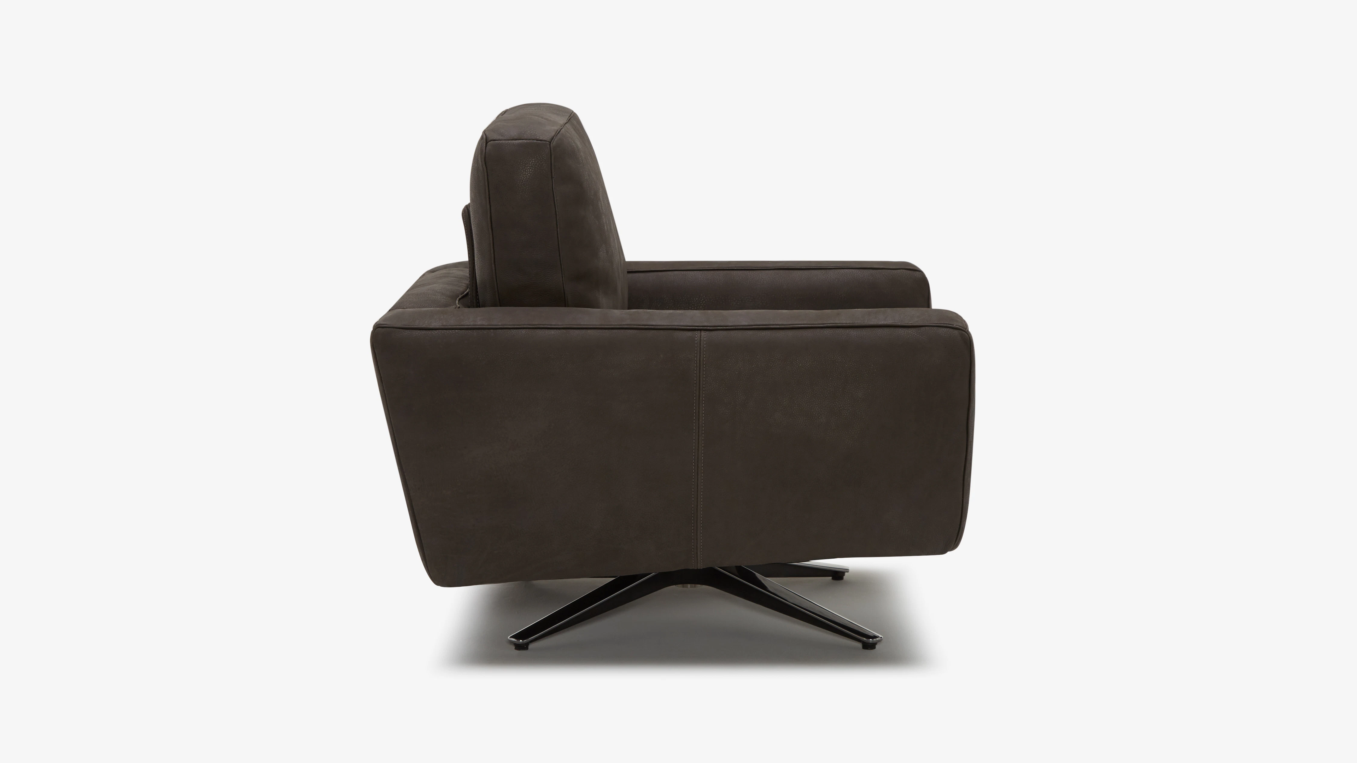 Nova Leather Swivel Chair Toledo Graphite