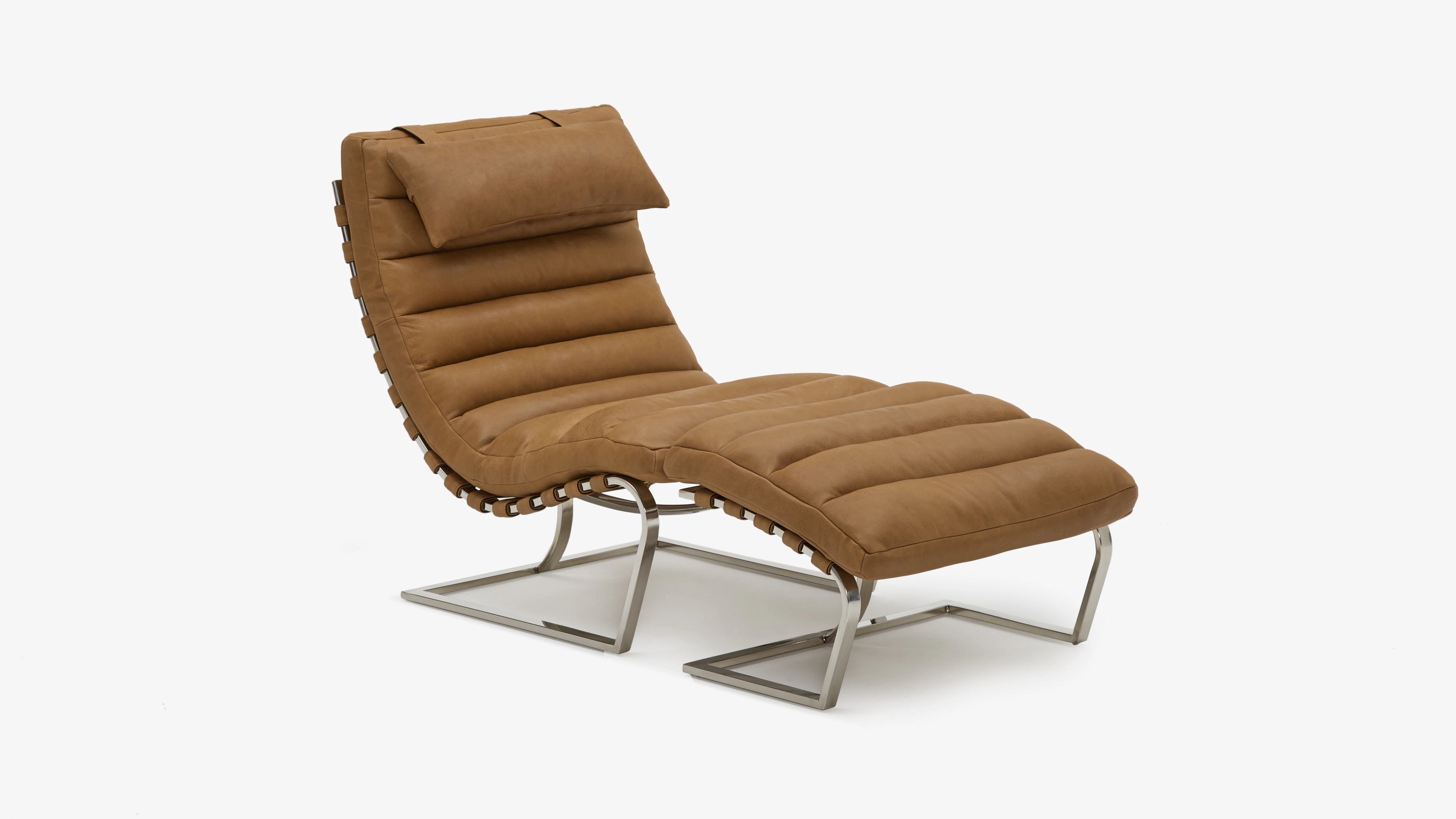 Halston Leather Chair With Ottoman Toledo Camel