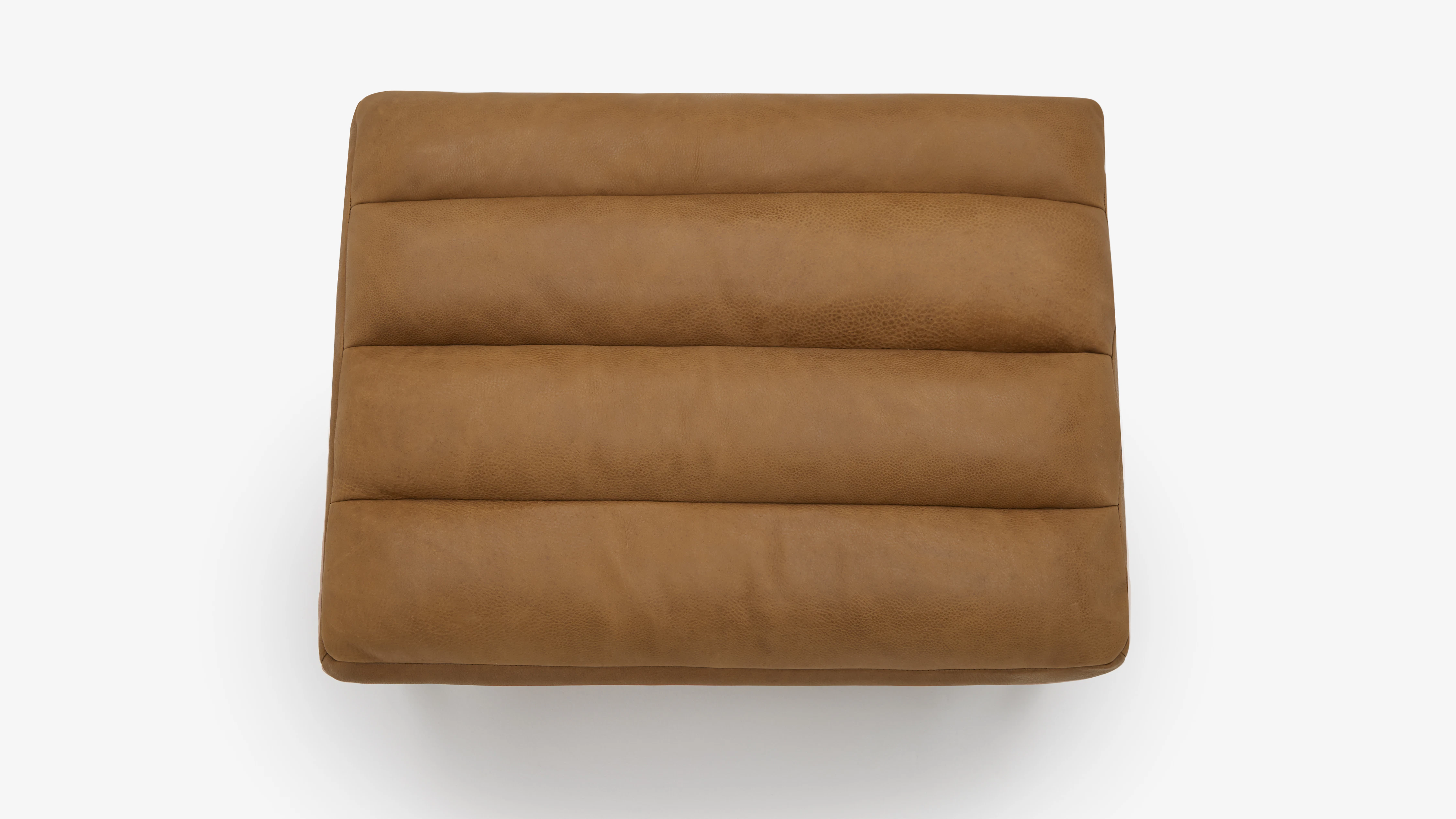 Halston Leather Ottoman Toledo Camel