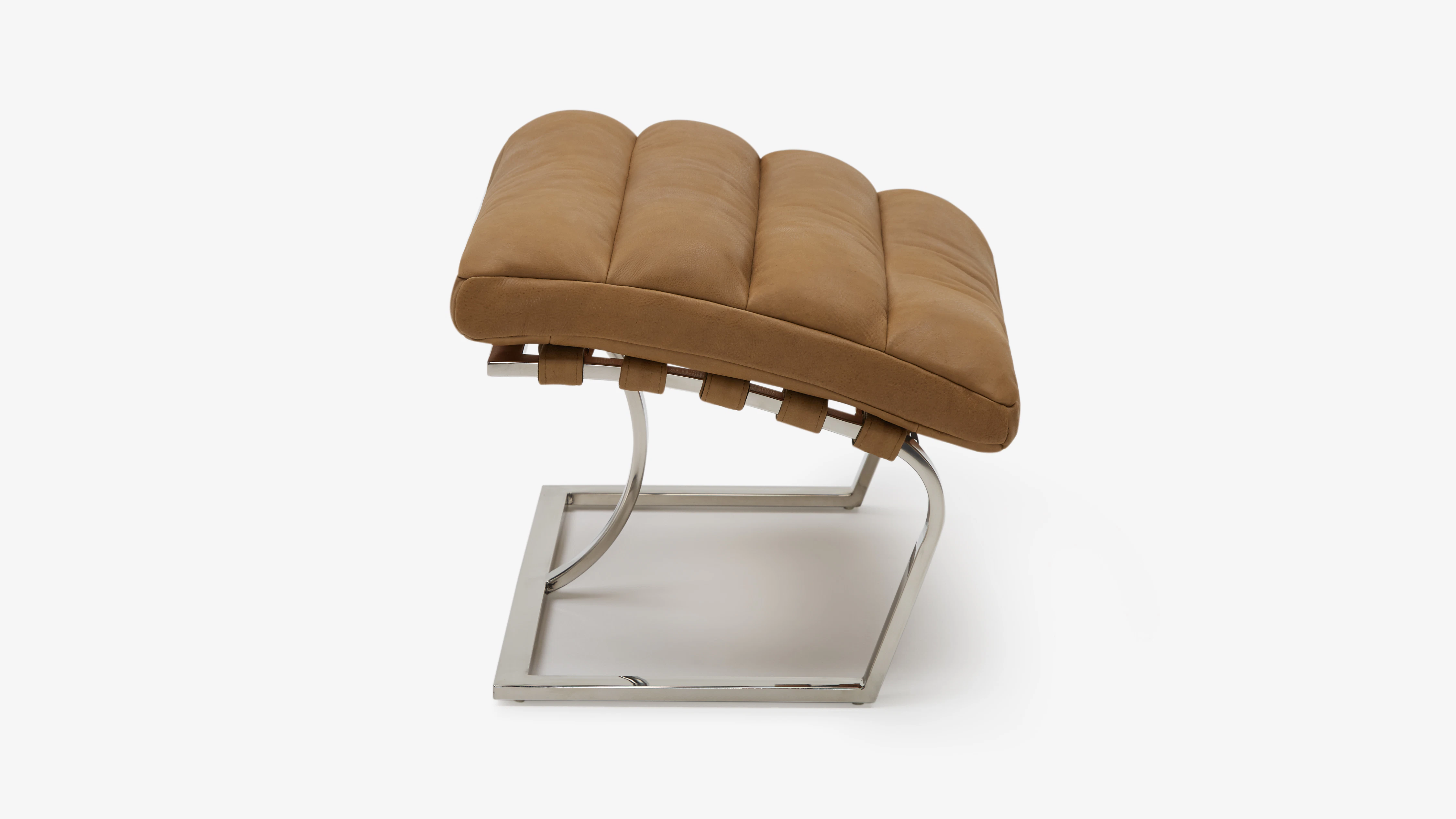 Halston Leather Ottoman Toledo Camel