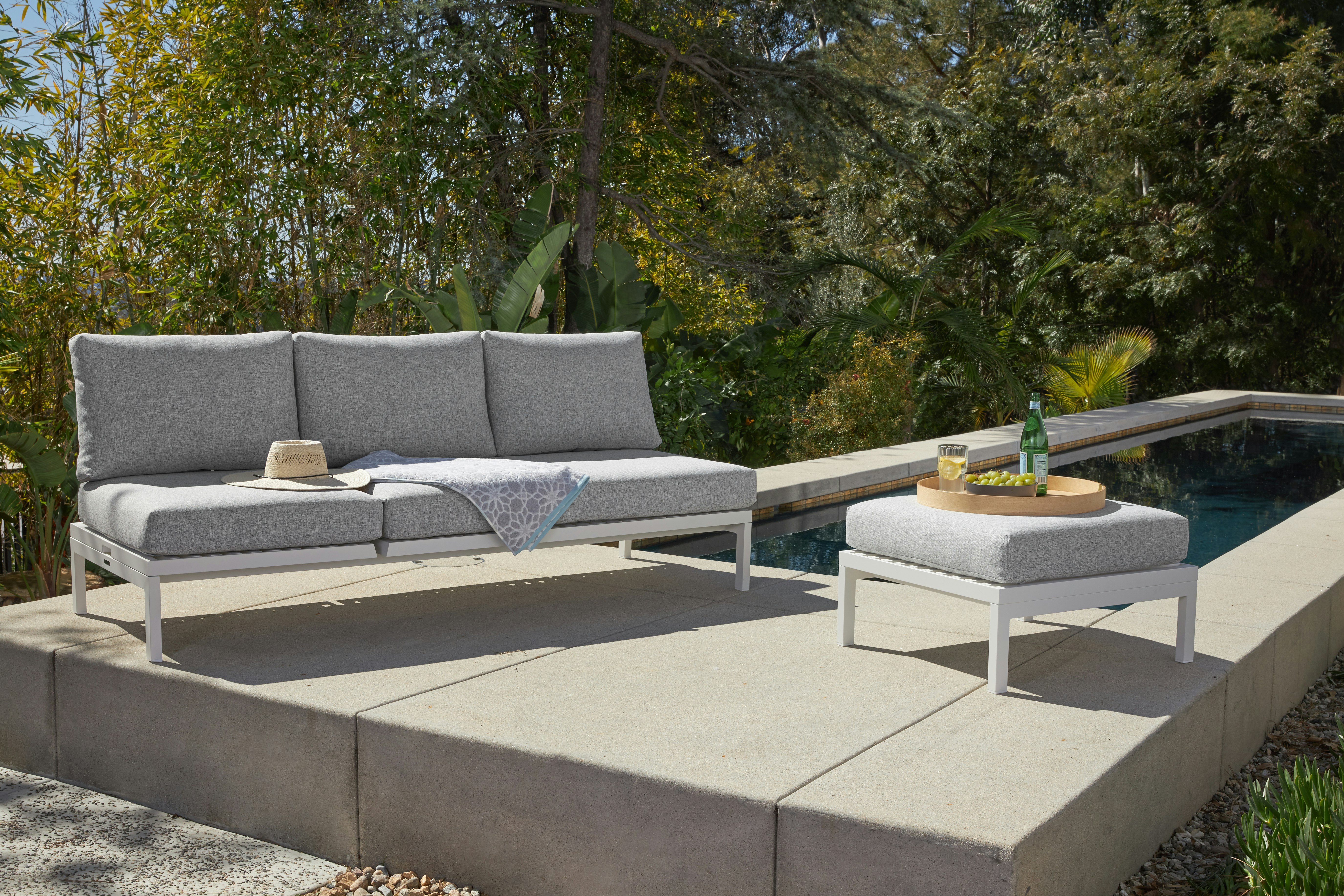 Outdoor Sofa Lounge Savana 5 Pce Modular Package Stone