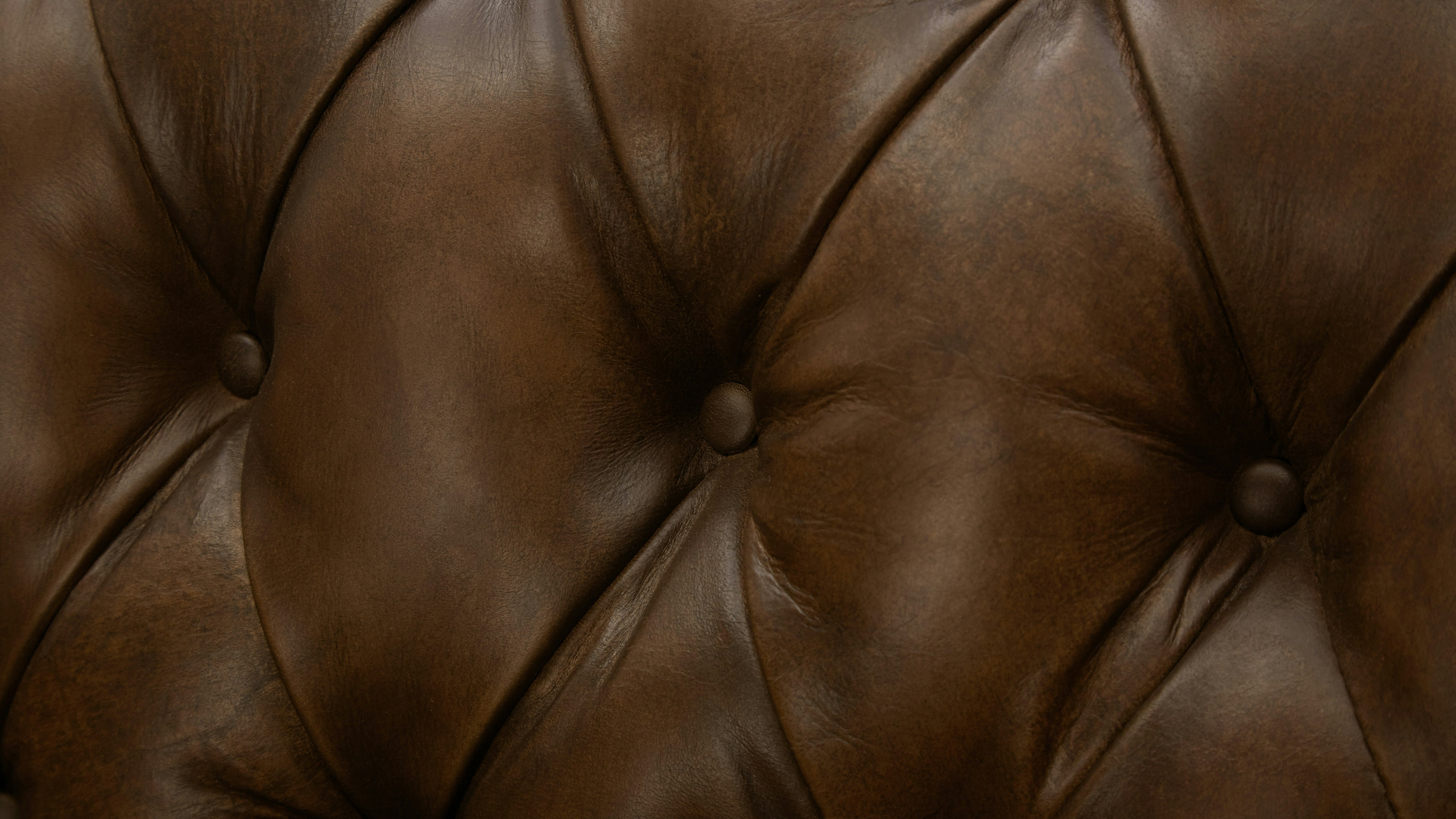 Vaughn Leather Apartment Sofa Palermo Coffee