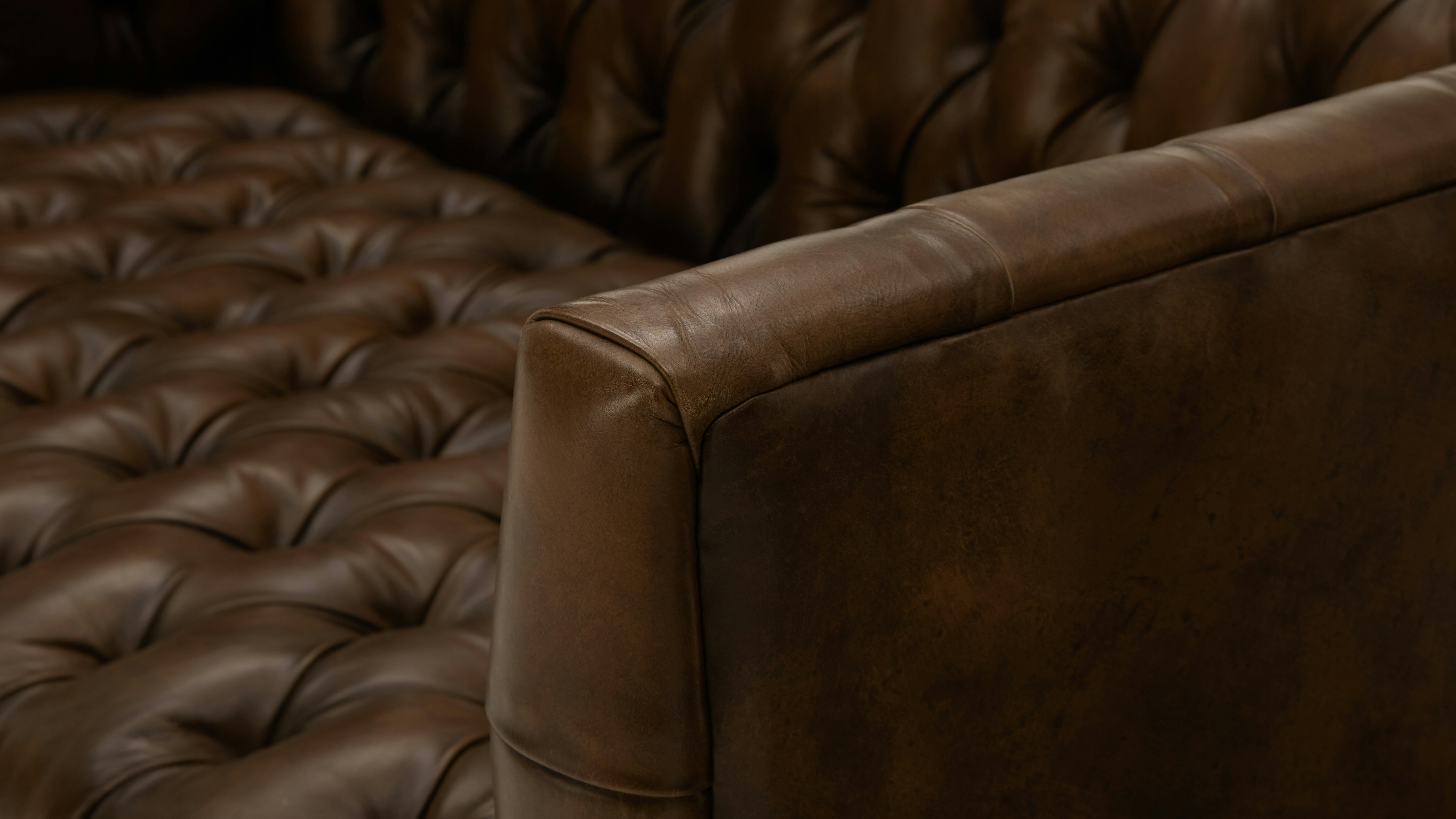 Vaughn Leather Apartment Sofa Palermo Coffee