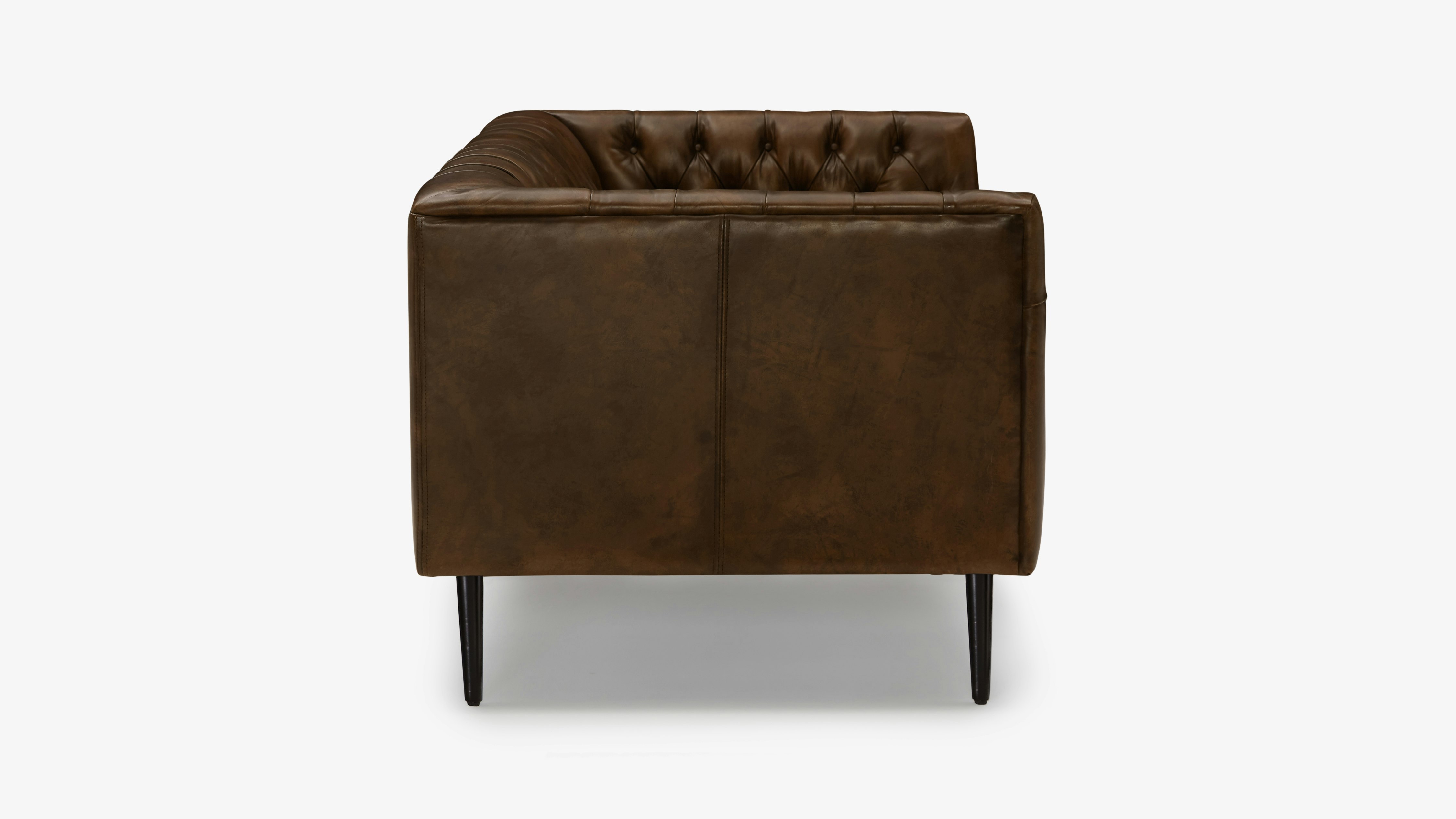 Vaughn Leather Apartment Sofa Palermo Coffee