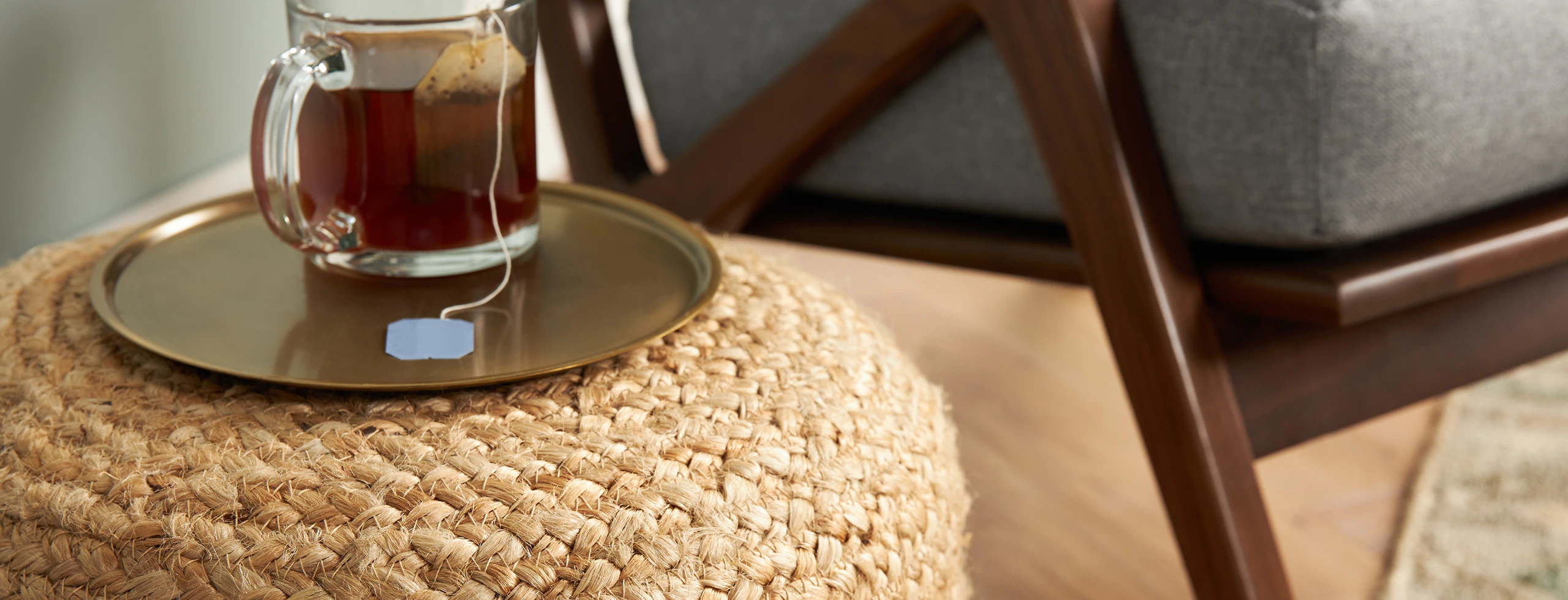Bari Braided Pouf