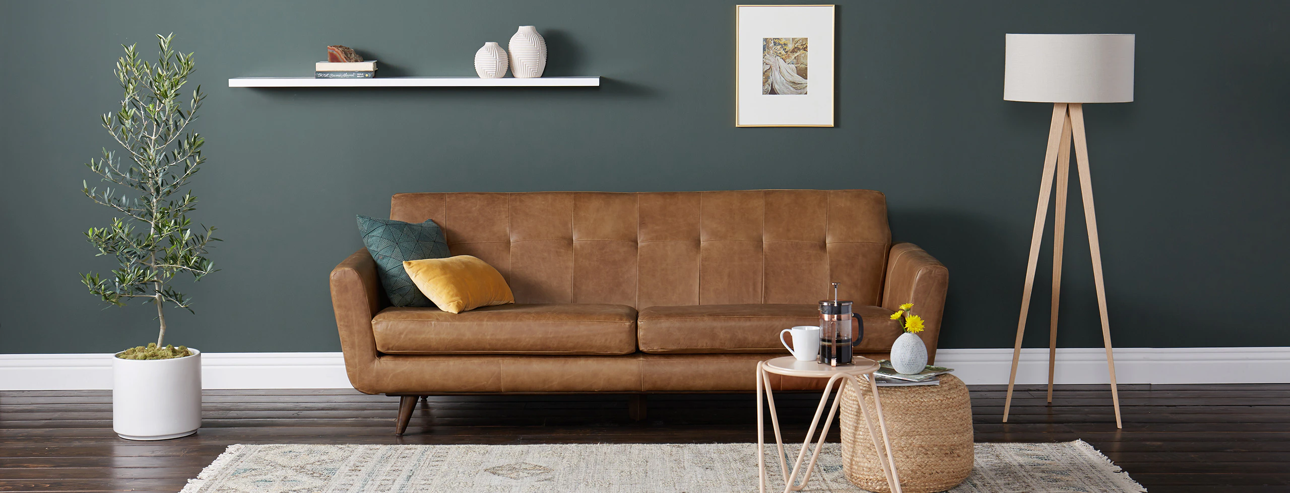 Hughes Leather Sofa Santiago Ale